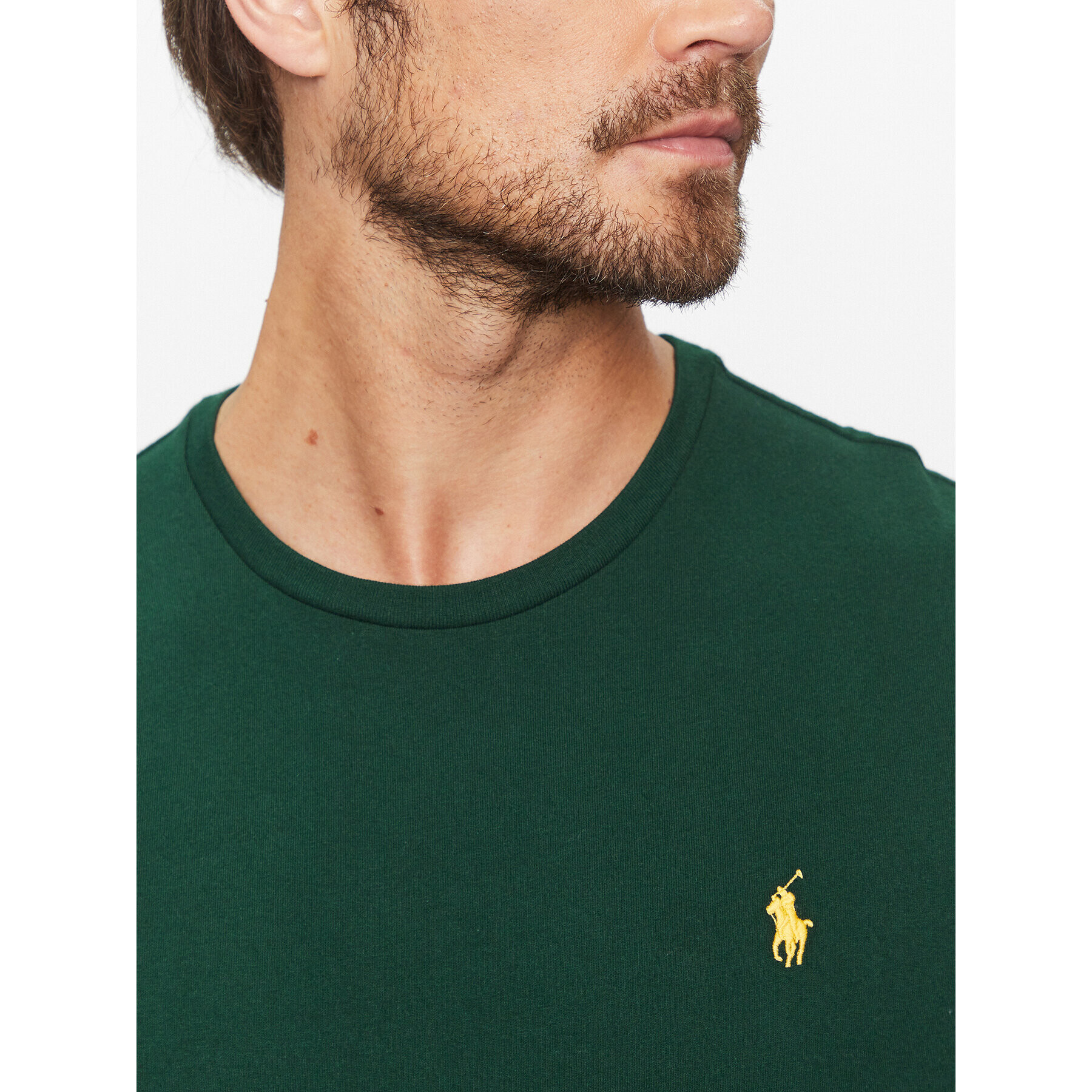 Polo Ralph Lauren Тишърт 710671438332 Зелен Custom Slim Fit - Pepit.bg
