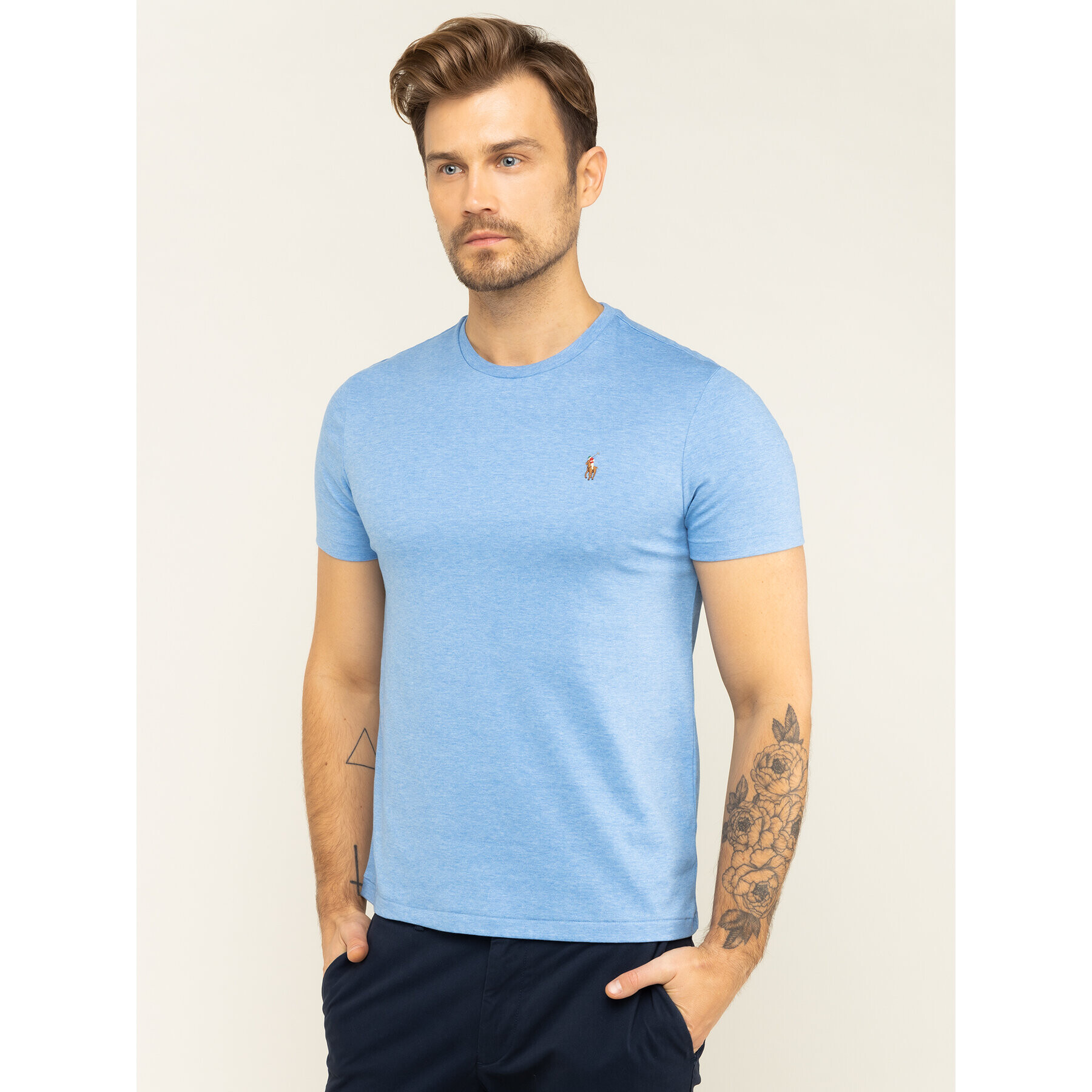 Polo Ralph Lauren Тишърт 710740727 Син Slim Fit - Pepit.bg