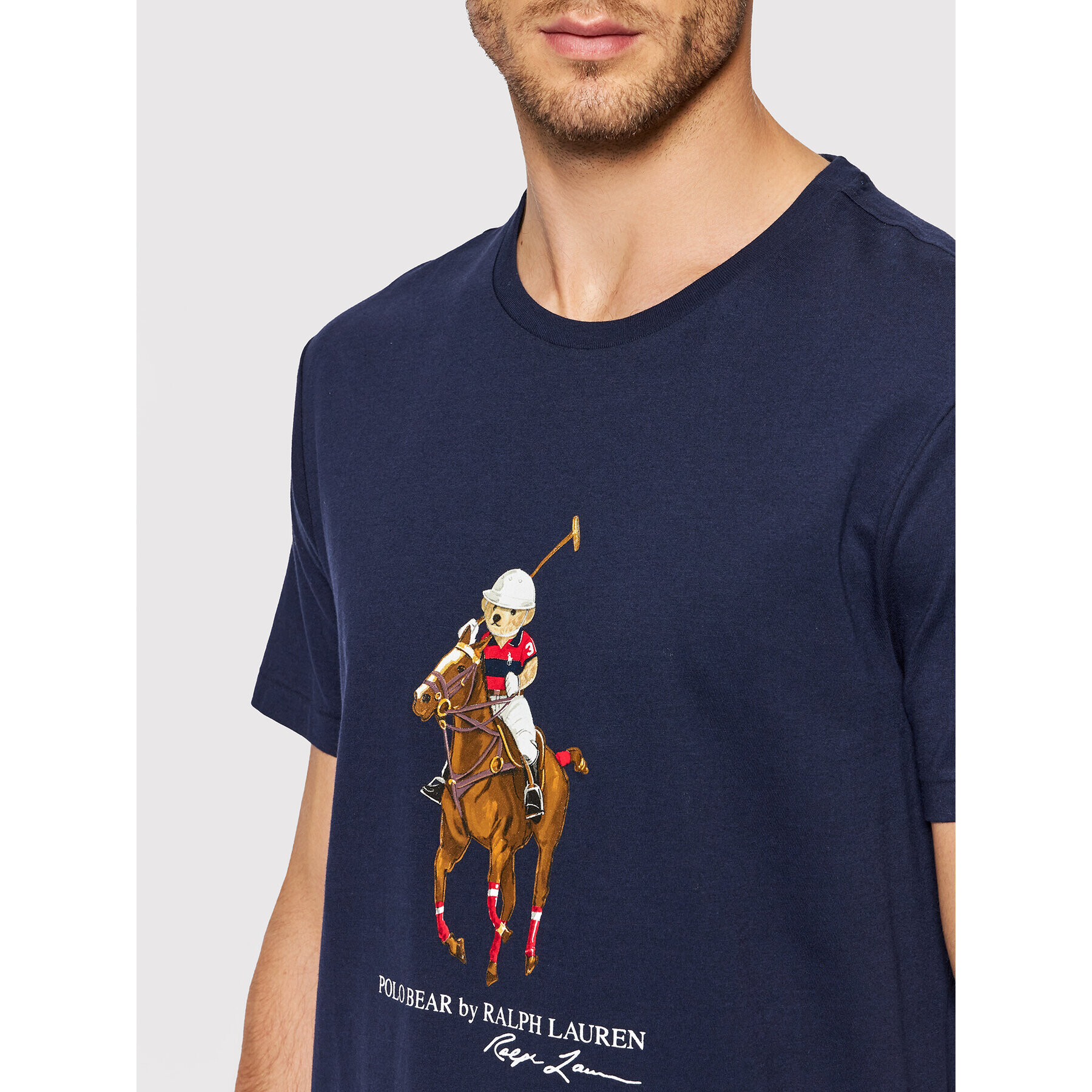 Polo Ralph Lauren Тишърт 710853310002 Тъмносин Slim Fit - Pepit.bg