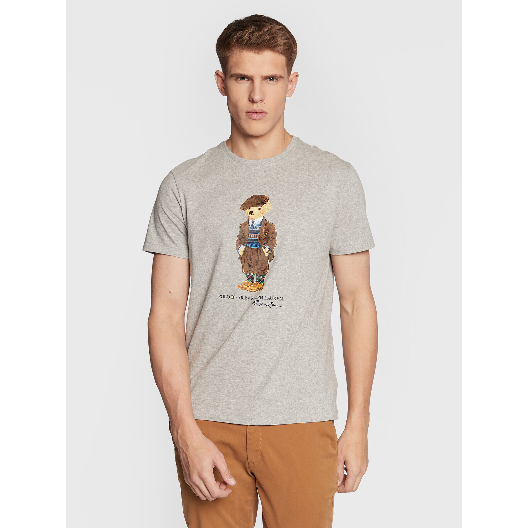 Polo Ralph Lauren Тишърт 710853310014 Сив Slim Fit - Pepit.bg