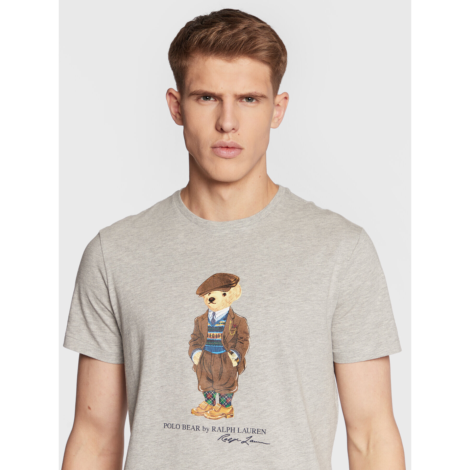 Polo Ralph Lauren Тишърт 710853310014 Сив Slim Fit - Pepit.bg