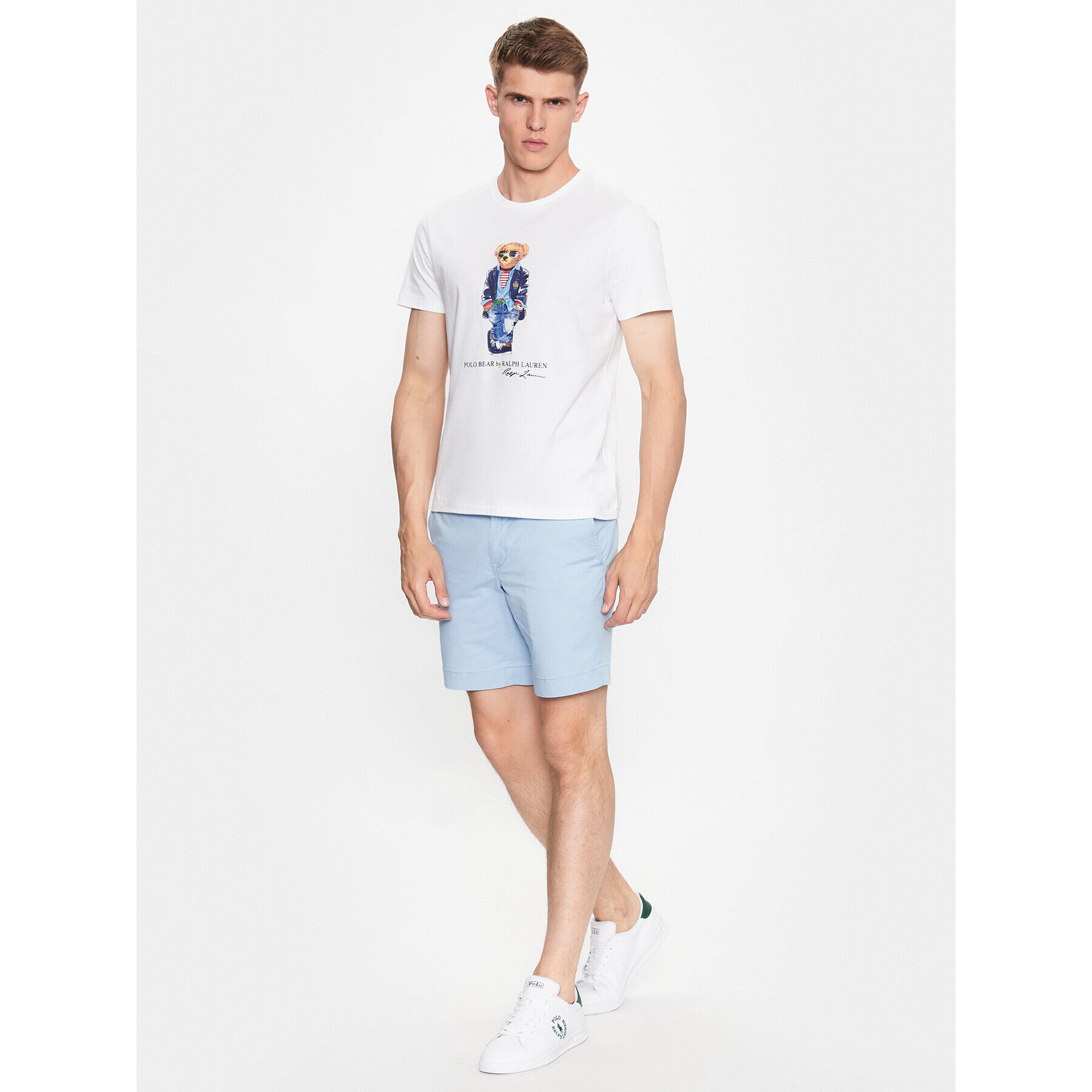 Polo Ralph Lauren Тишърт 710853310021 Бял Slim Fit - Pepit.bg