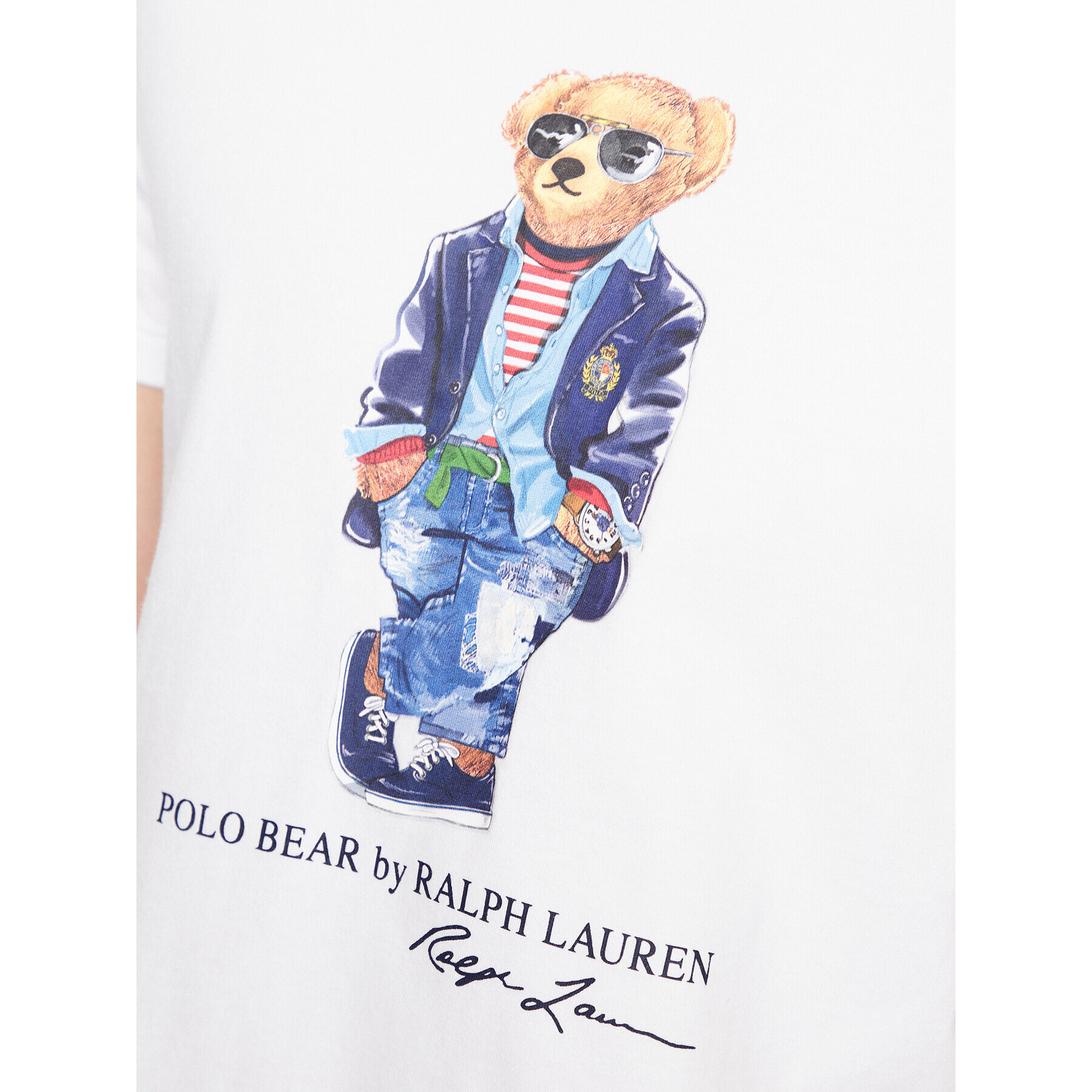Polo Ralph Lauren Тишърт 710853310021 Бял Slim Fit - Pepit.bg
