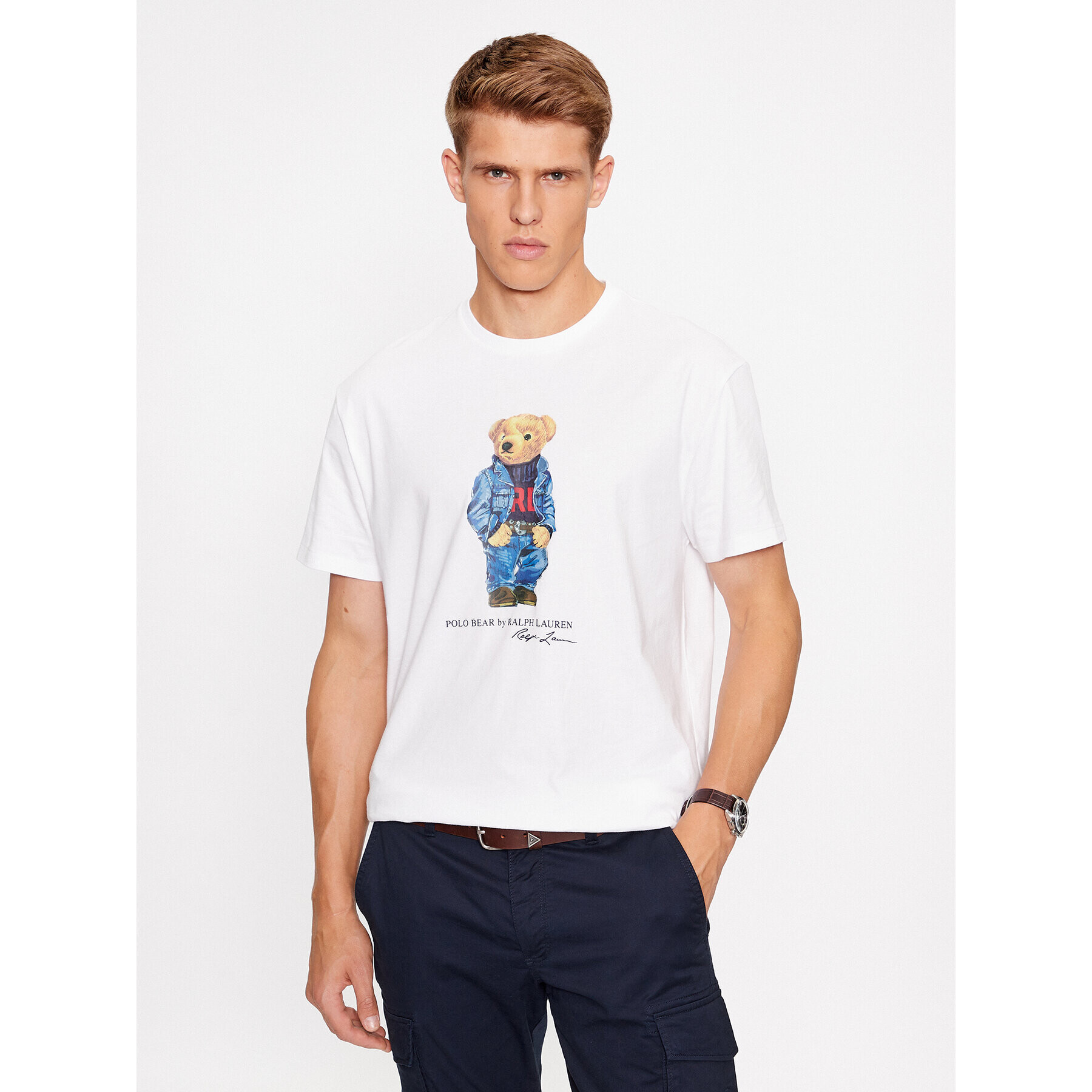 Polo Ralph Lauren Тишърт 710854497011 Бял Regular Fit - Pepit.bg