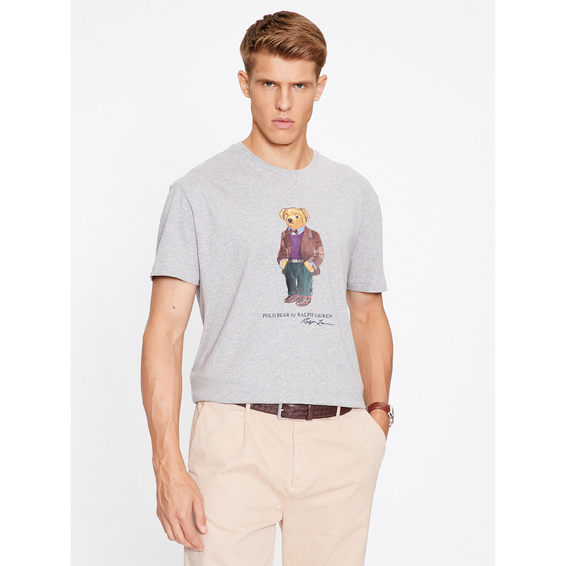 Polo Ralph Lauren Тишърт 710854497025 Сив Regular Fit - Pepit.bg