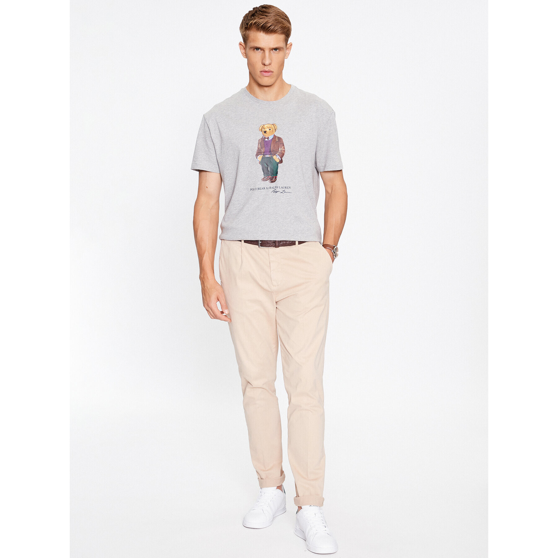 Polo Ralph Lauren Тишърт 710854497025 Сив Regular Fit - Pepit.bg