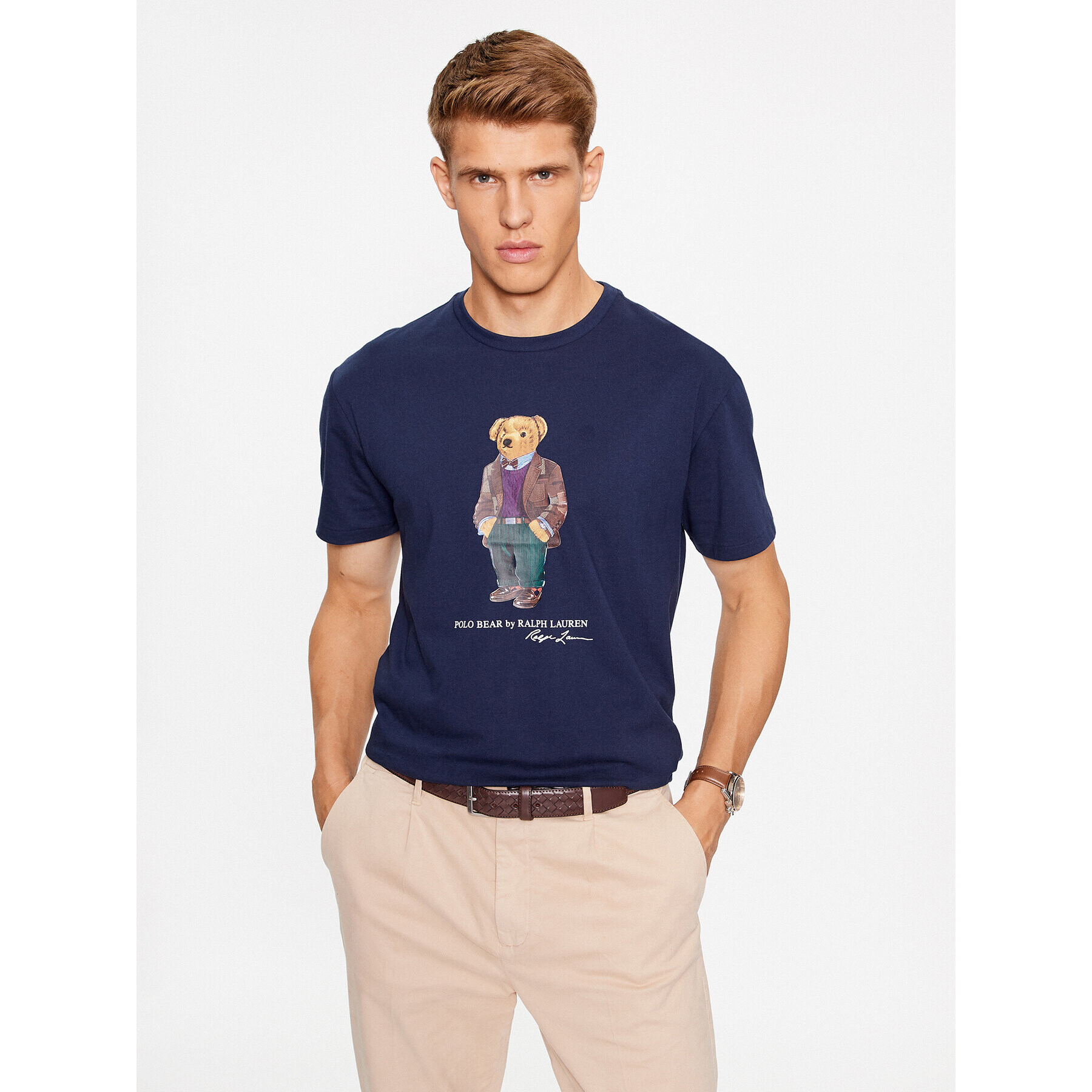 Polo Ralph Lauren Тишърт 710854497026 Тъмносин Regular Fit - Pepit.bg