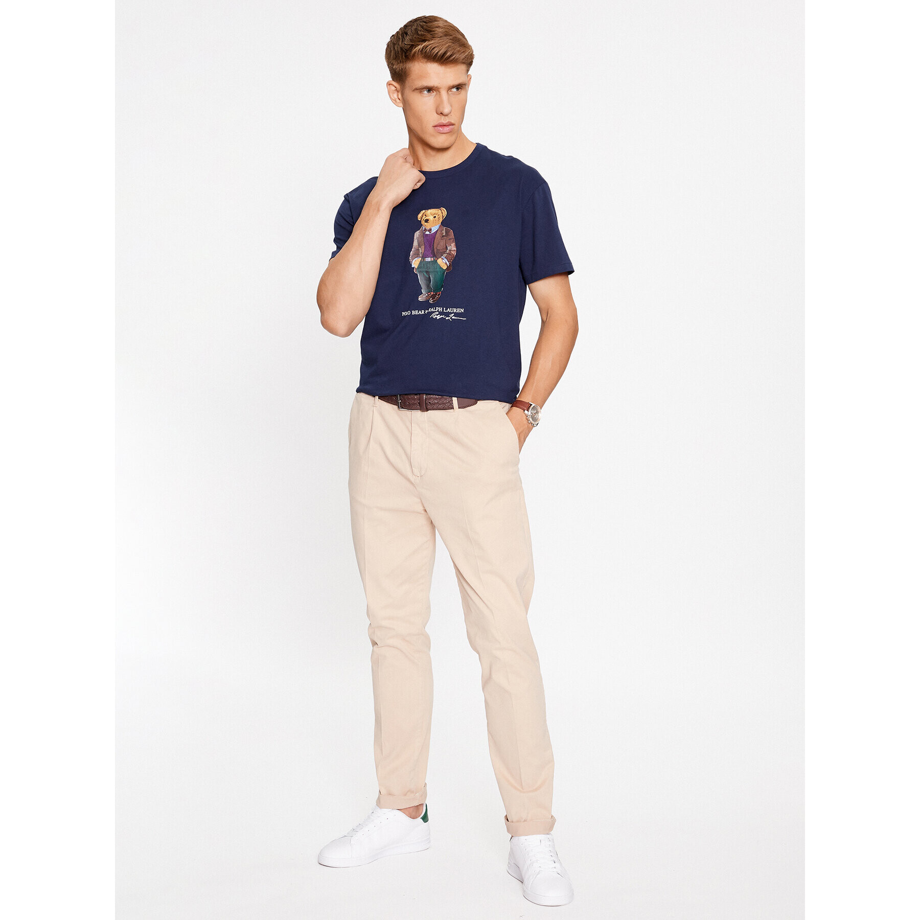 Polo Ralph Lauren Тишърт 710854497026 Тъмносин Regular Fit - Pepit.bg