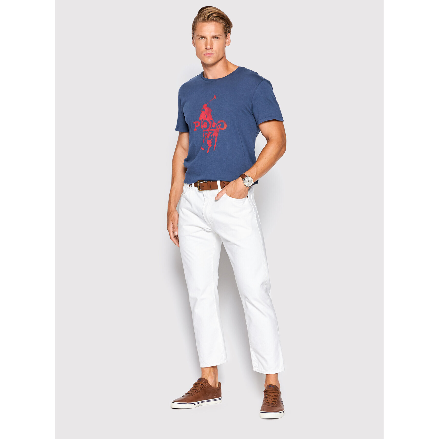 Polo Ralph Lauren Тишърт 710872329005 Тъмносин Regular Fit - Pepit.bg