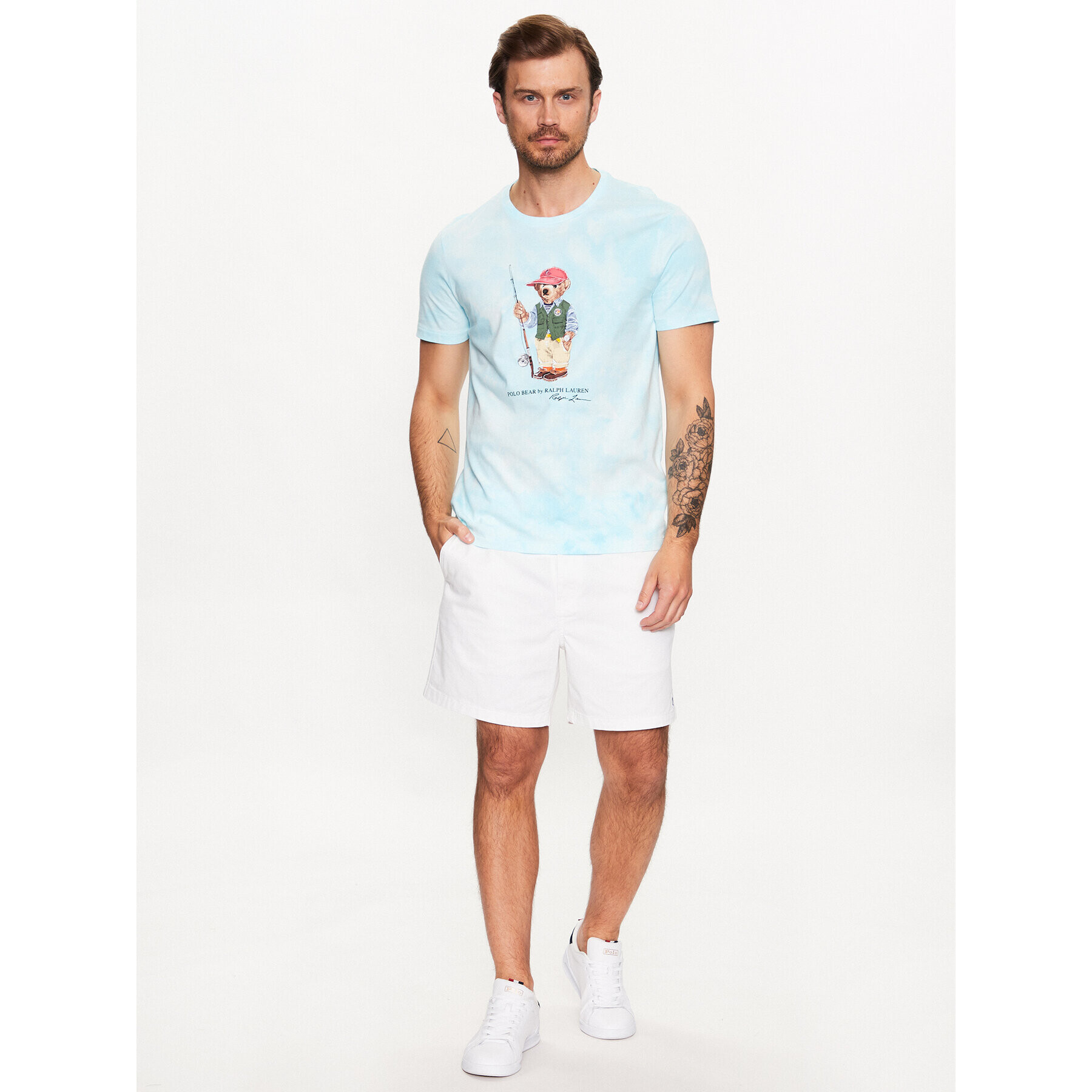 Polo Ralph Lauren Тишърт 710900826001 Син Custom Slim Fit - Pepit.bg
