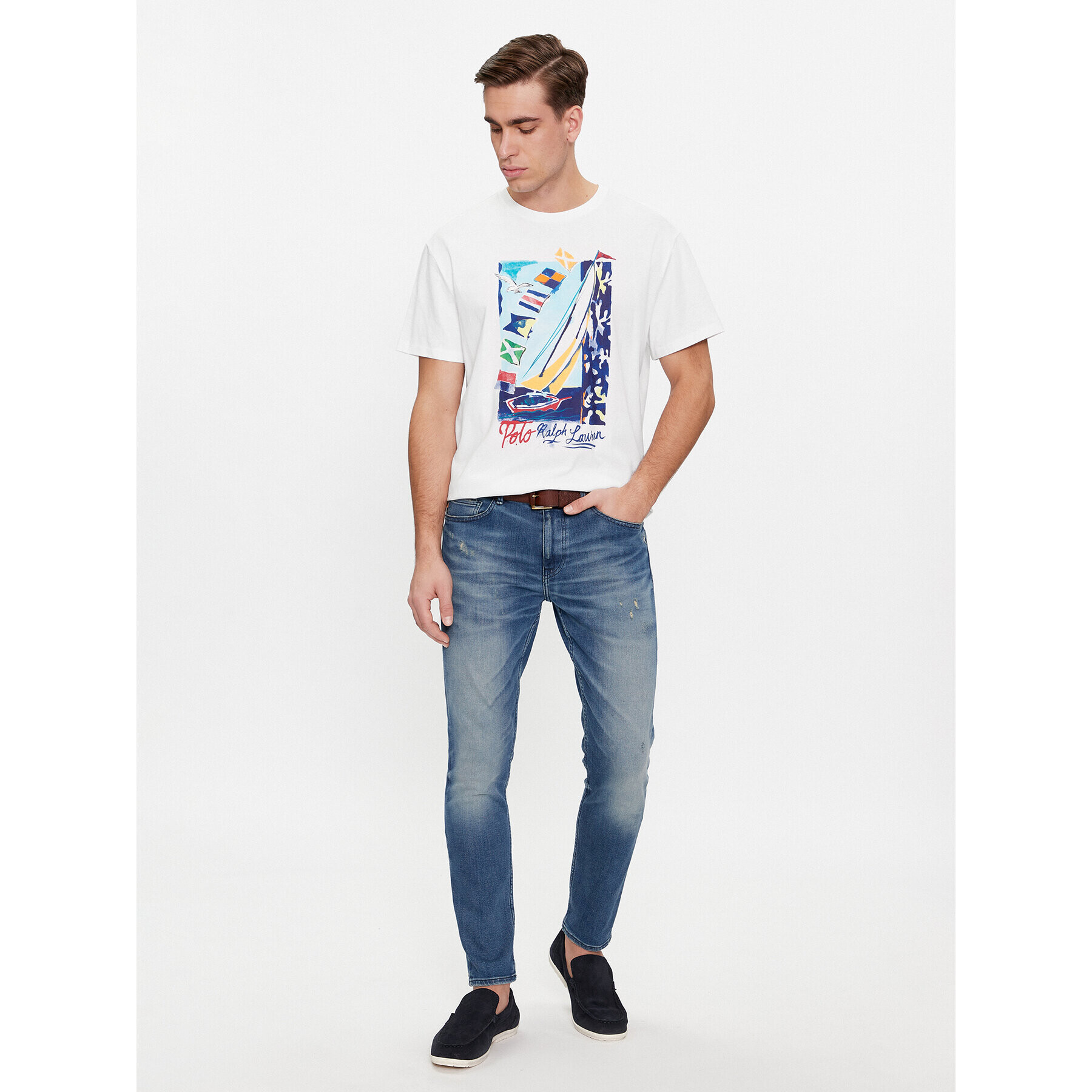 Polo Ralph Lauren Тишърт 710926890001 Бял Classic Fit - Pepit.bg