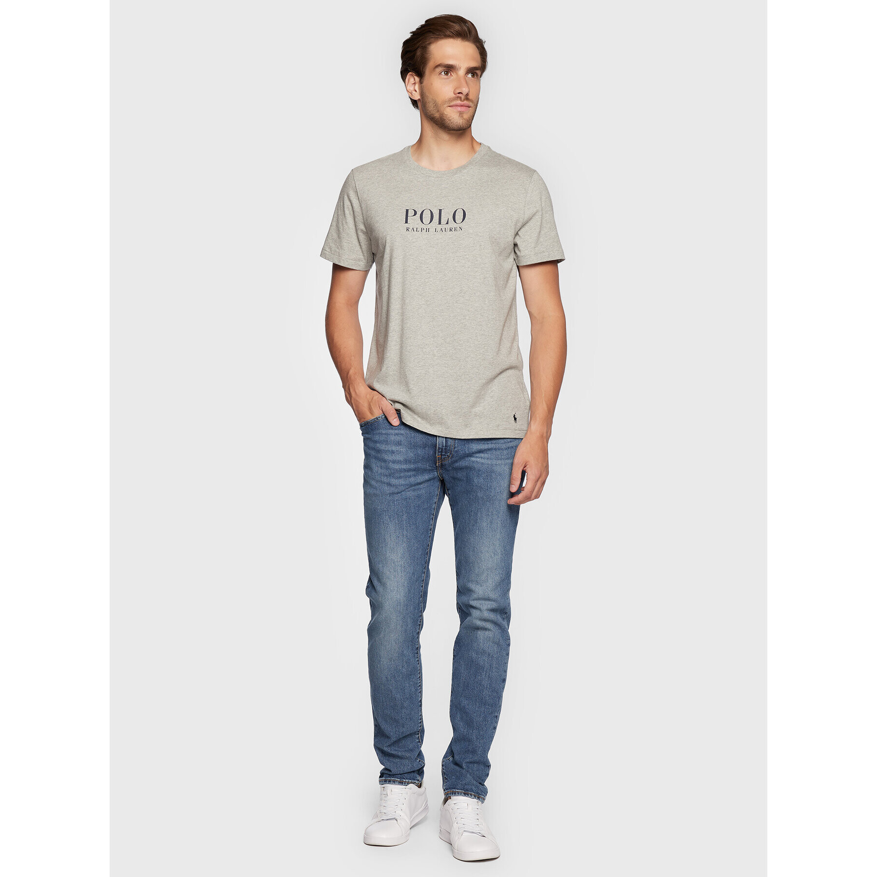 Polo Ralph Lauren Тишърт 714862615005 Сив Slim Fit - Pepit.bg