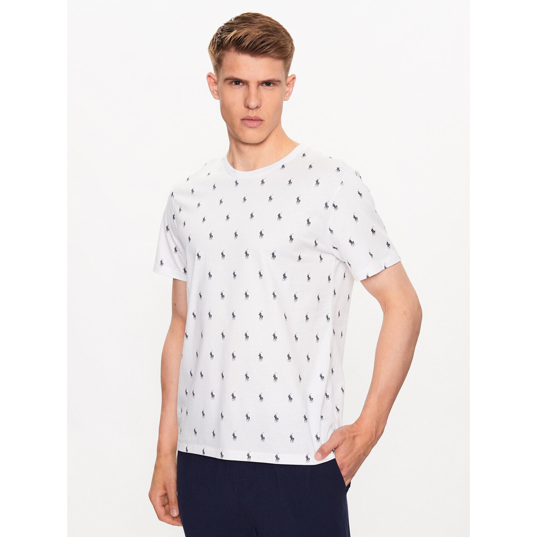 Polo Ralph Lauren Тишърт 714899612001 Бял Regular Fit - Pepit.bg