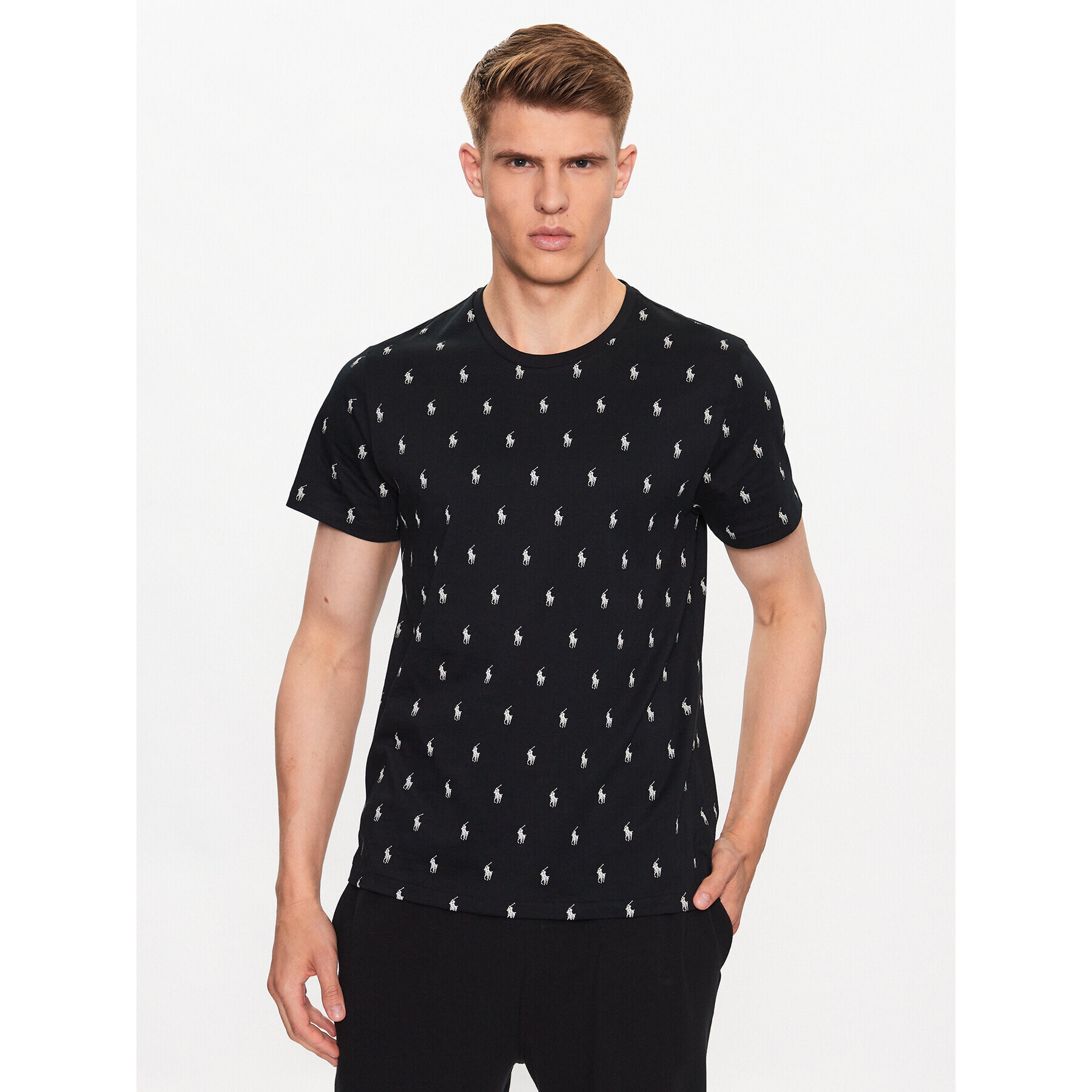 Polo Ralph Lauren Тишърт 714899612005 Черен Regular Fit - Pepit.bg
