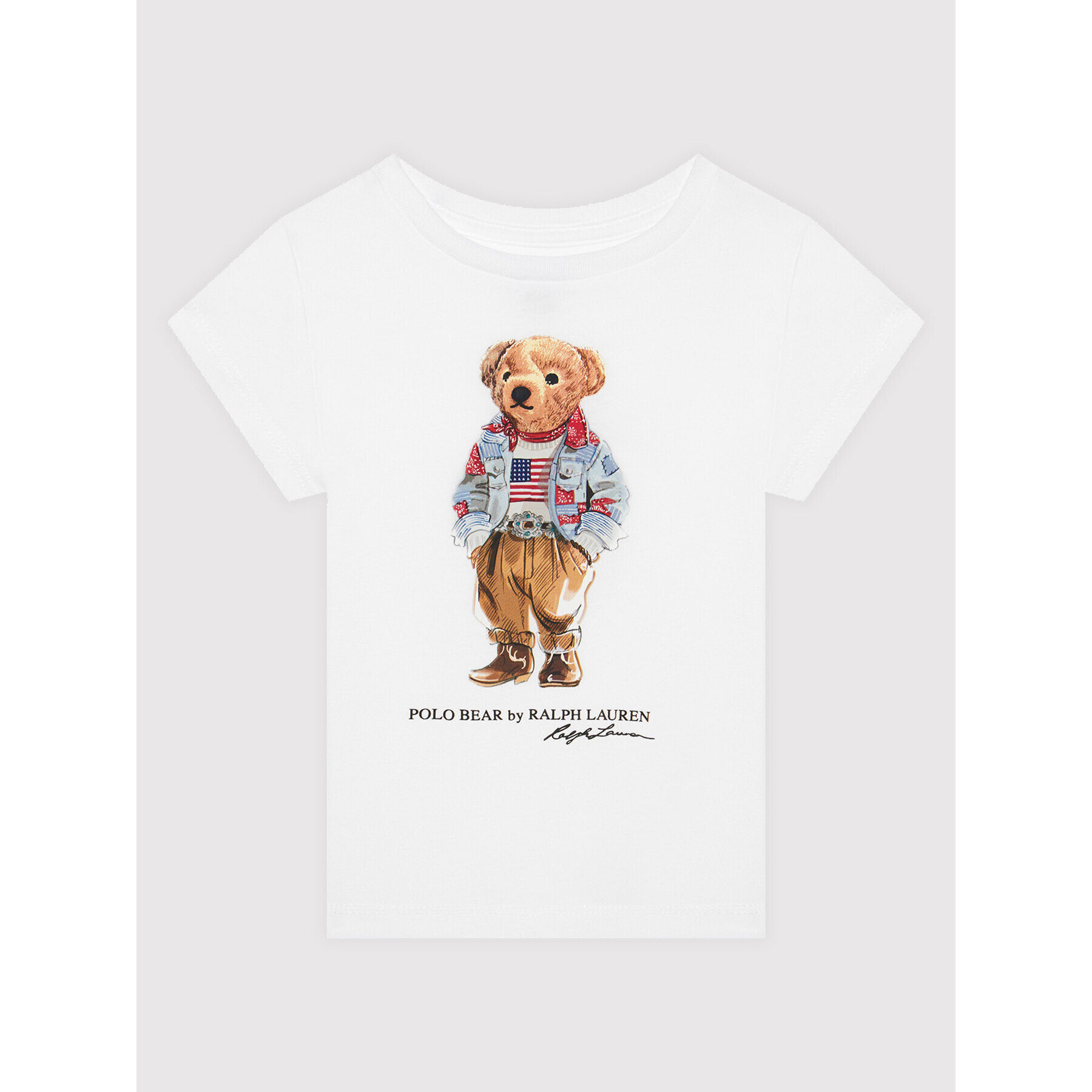 Polo Ralph Lauren Тишърт Bear 211843288001 Бял Regular Fit - Pepit.bg