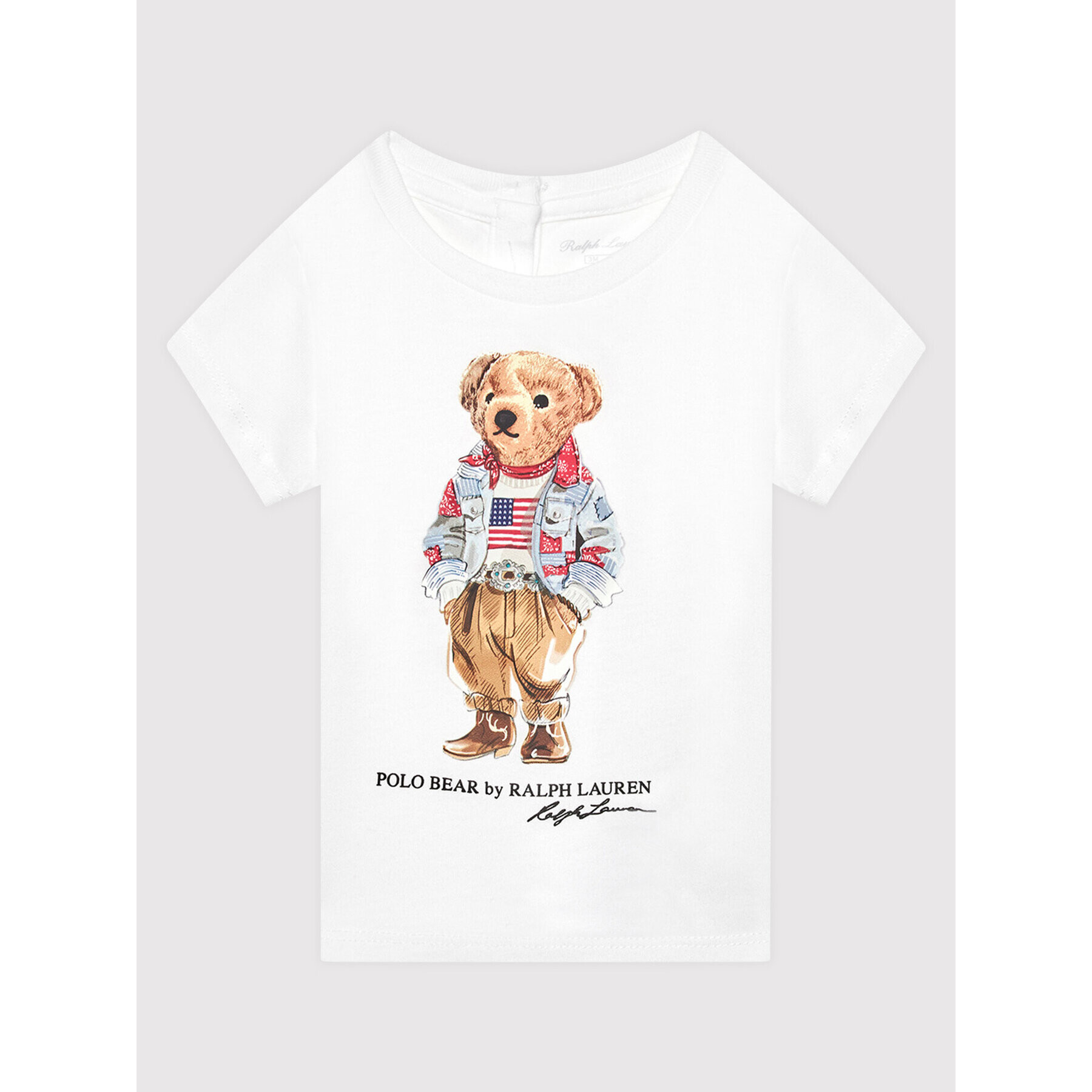 Polo Ralph Lauren Тишърт Bear 310850649001 Бял Regular Fit - Pepit.bg