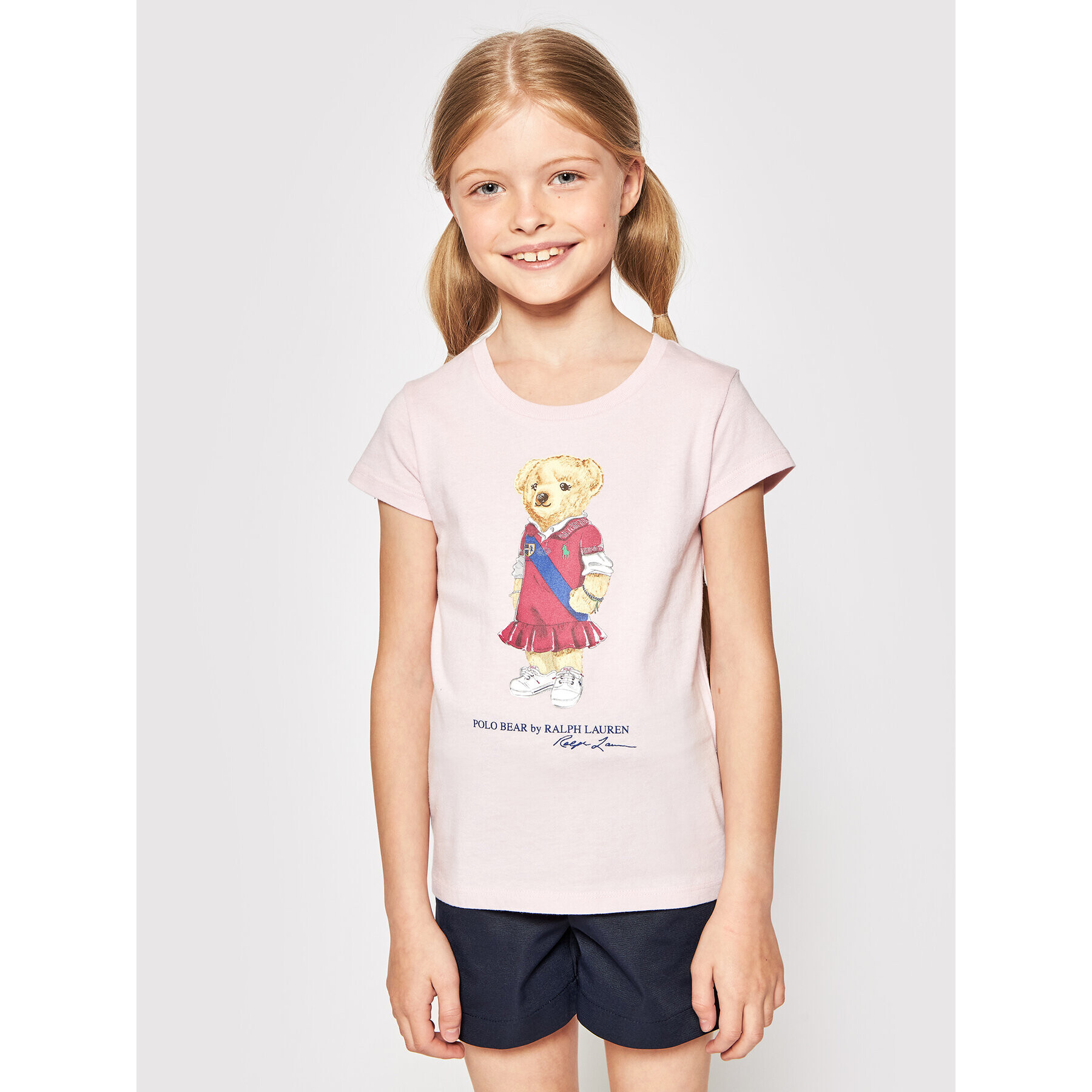 Polo Ralph Lauren Тишърт Bear 312838265002 Розов Regular Fit - Pepit.bg