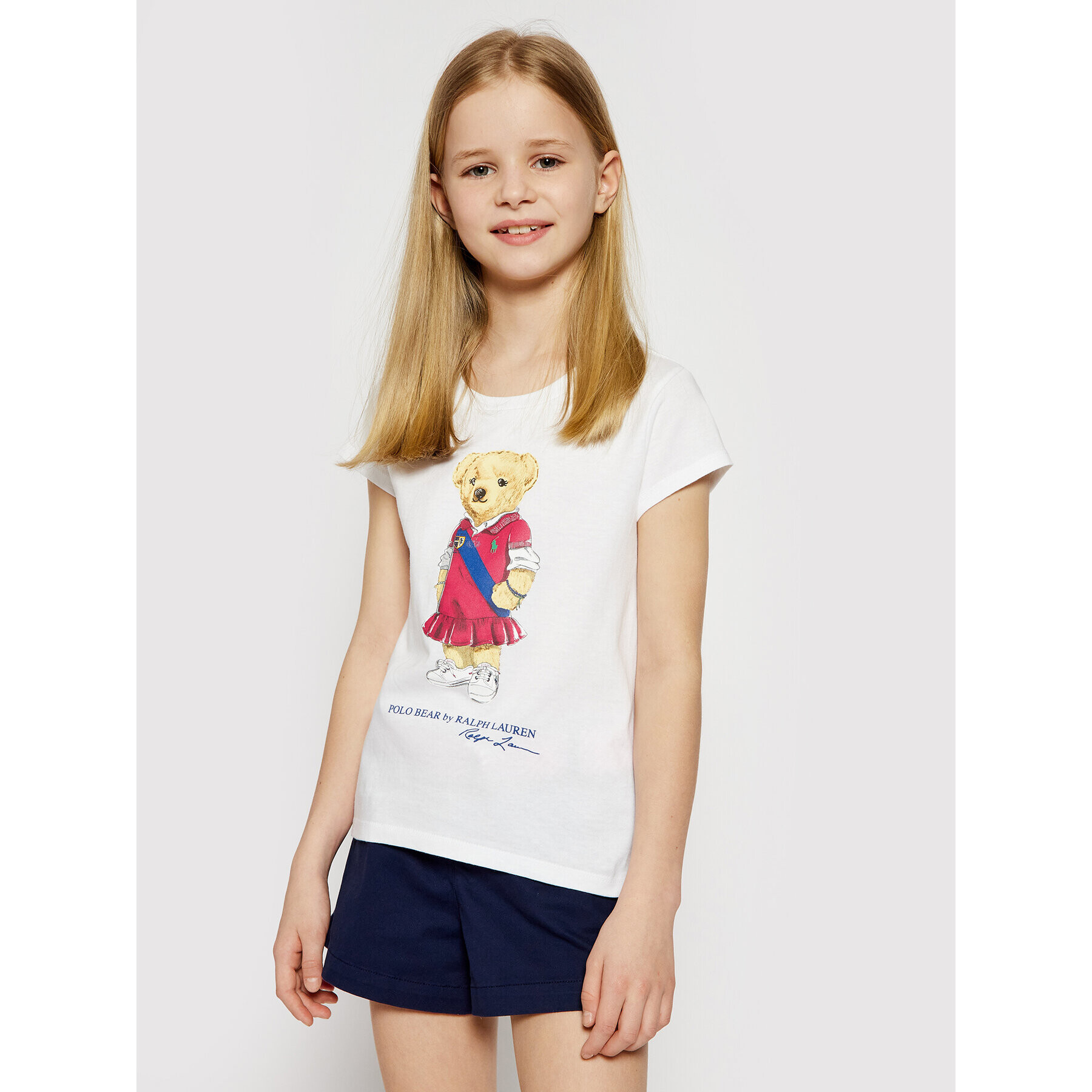 Polo Ralph Lauren Тишърт Bear 313838265001 Бял Regular Fit - Pepit.bg