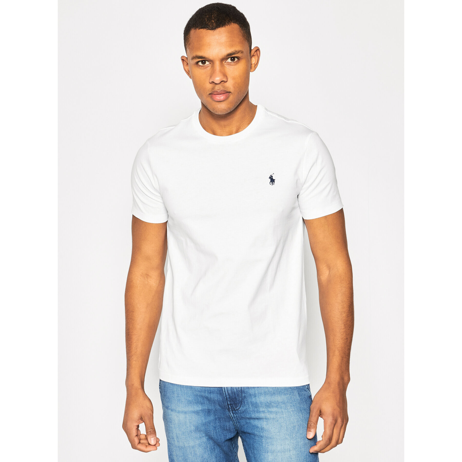 Polo Ralph Lauren Тишърт 710680785 Бял Custom Slim Fit - Pepit.bg