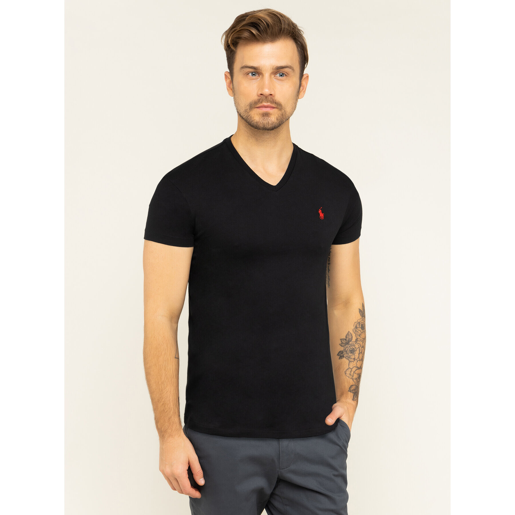 Polo Ralph Lauren Тишърт Classics 710671453010 Черен Custom Slim Fit - Pepit.bg