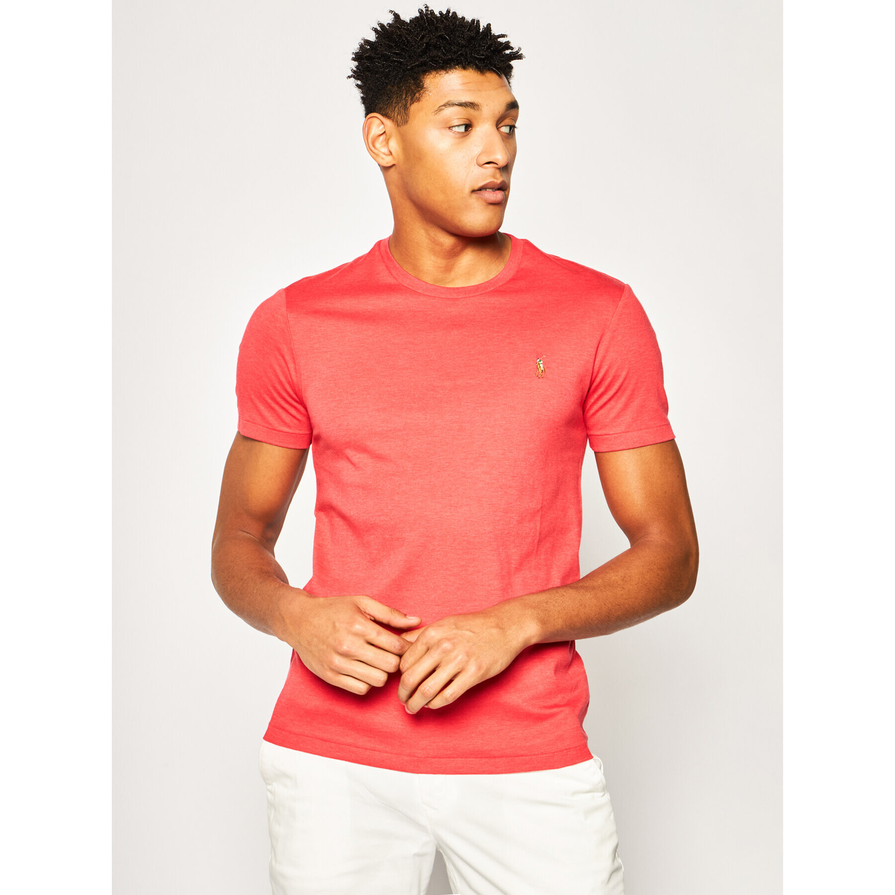 Polo Ralph Lauren Тишърт Classics 710740727 Червен Custom Slim Fit - Pepit.bg