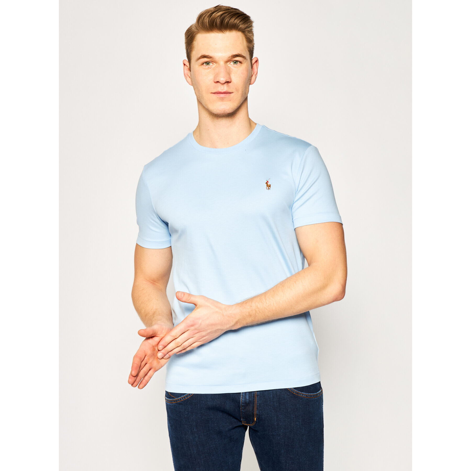 Polo Ralph Lauren Тишърт Classics 710740727 Жълт Custom Slim Fit - Pepit.bg