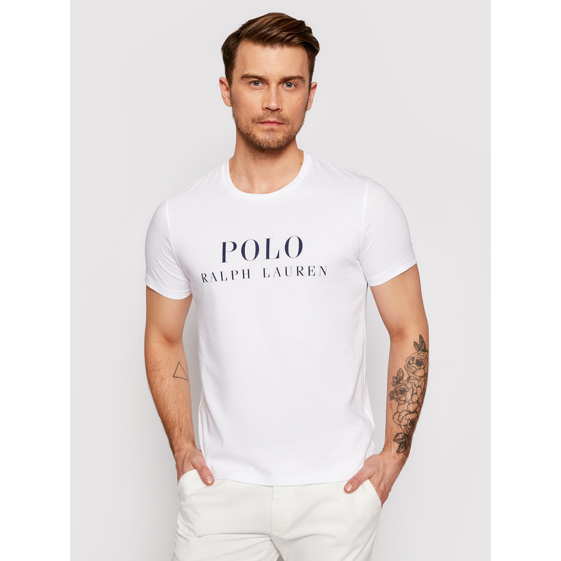 Polo Ralph Lauren Тишърт Crw 714830278006 Бял Regular Fit - Pepit.bg