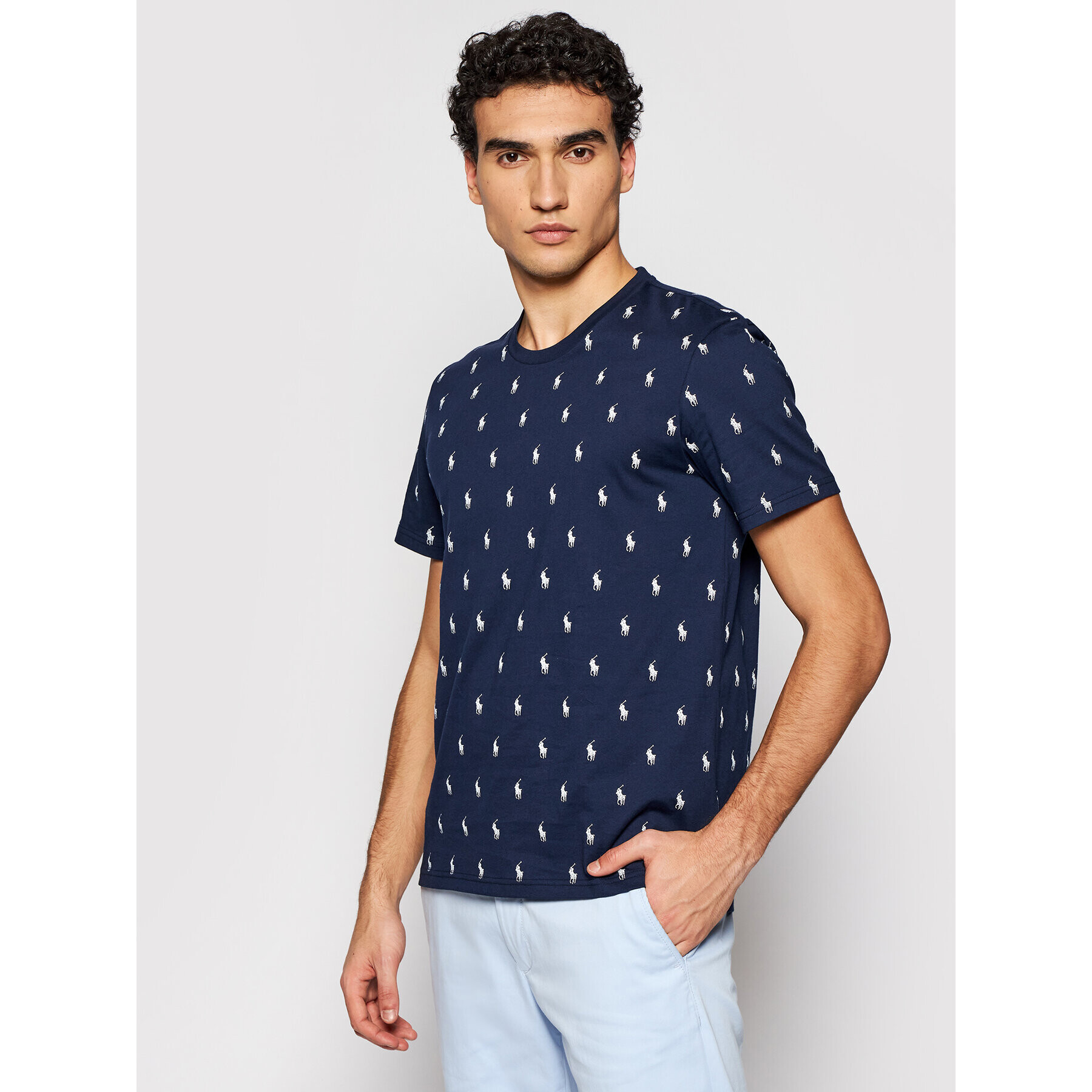 Polo Ralph Lauren Тишърт Crw 714830281003 Тъмносин Regular Fit - Pepit.bg