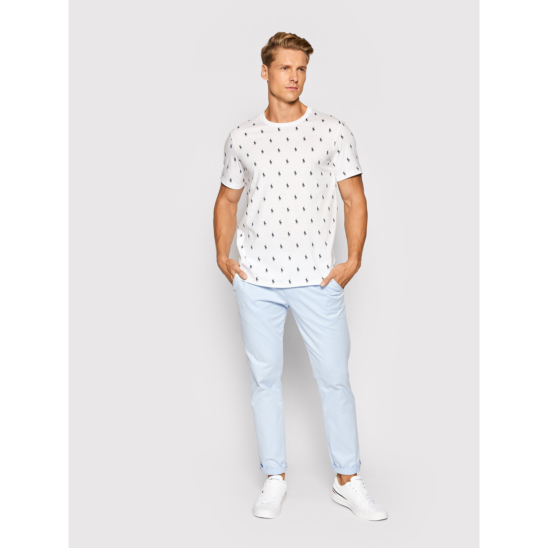 Polo Ralph Lauren Тишърт Crw 714830281007 Бял Regular Fit - Pepit.bg