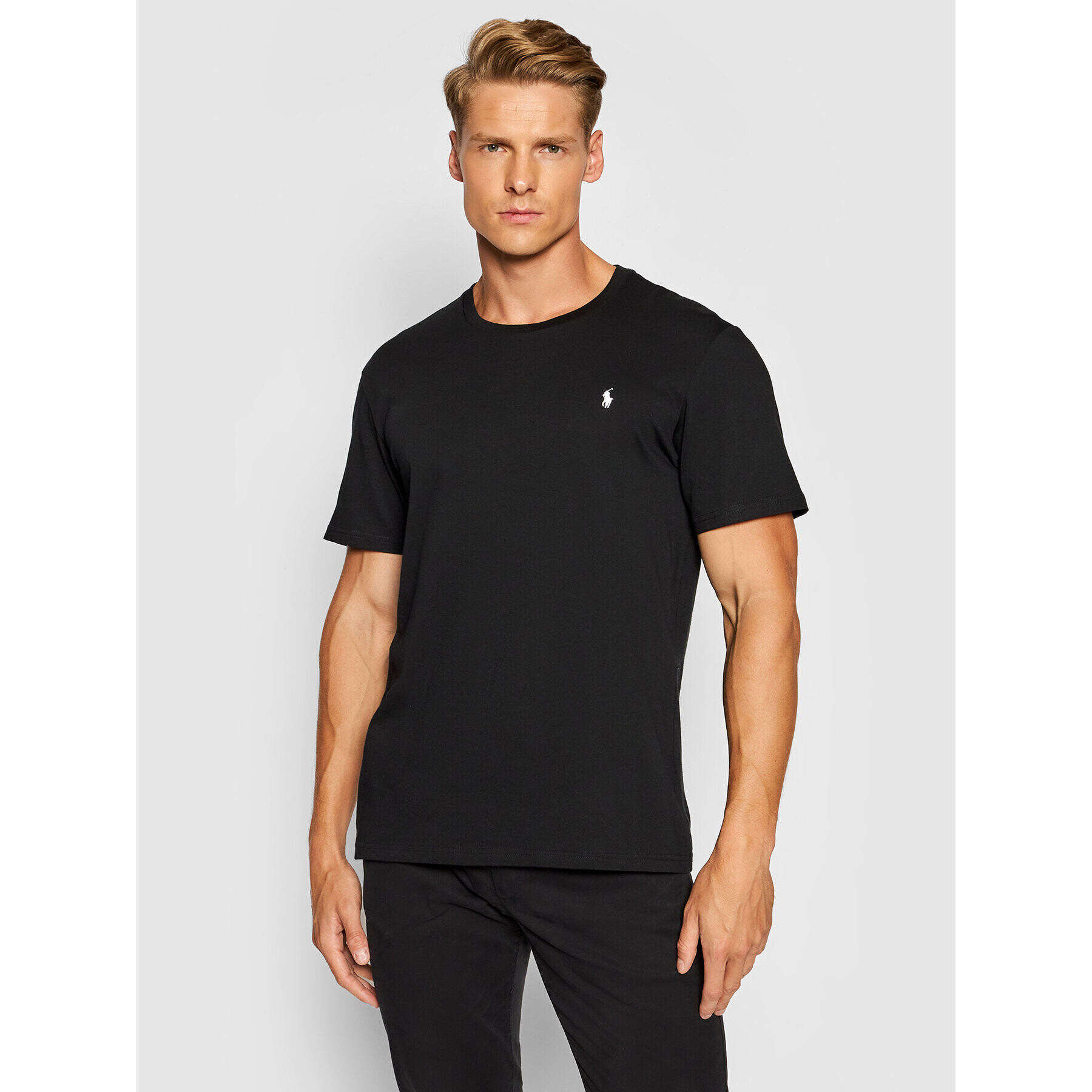 Polo Ralph Lauren Тишърт Sle 714844756001 Черен Regular Fit - Pepit.bg