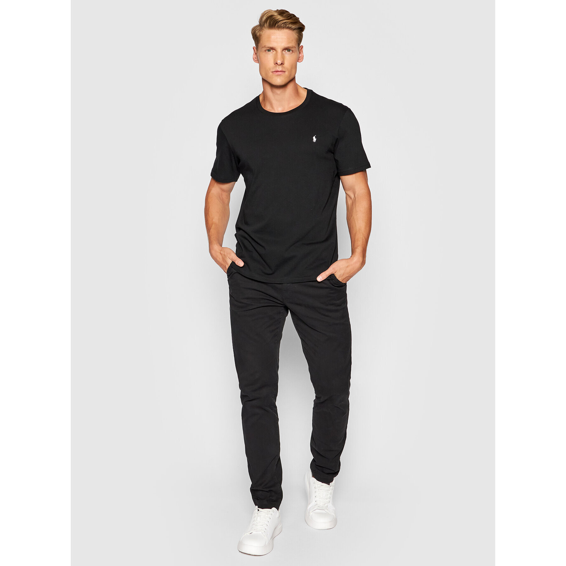 Polo Ralph Lauren Тишърт Sle 714844756001 Черен Regular Fit - Pepit.bg