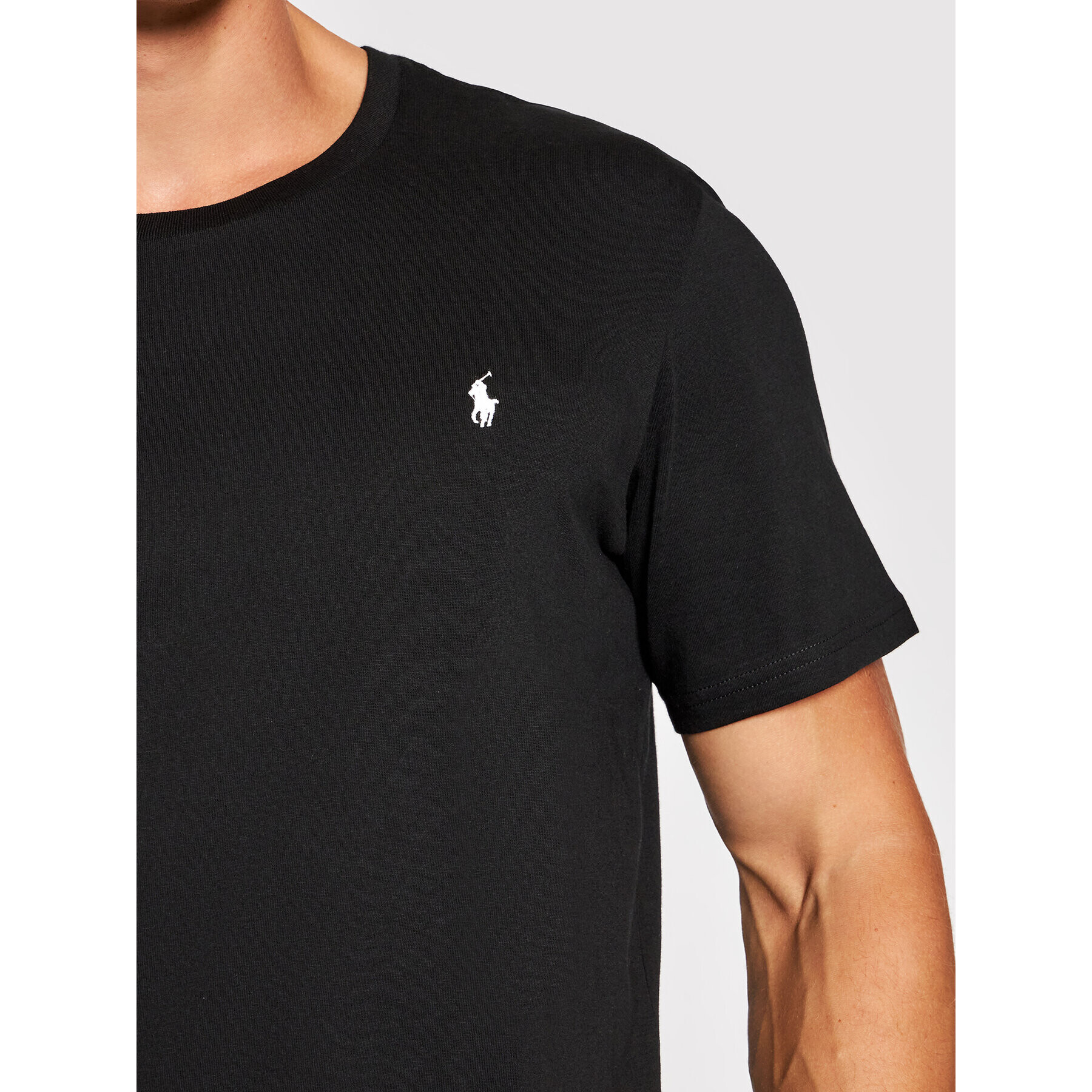 Polo Ralph Lauren Тишърт Sle 714844756001 Черен Regular Fit - Pepit.bg