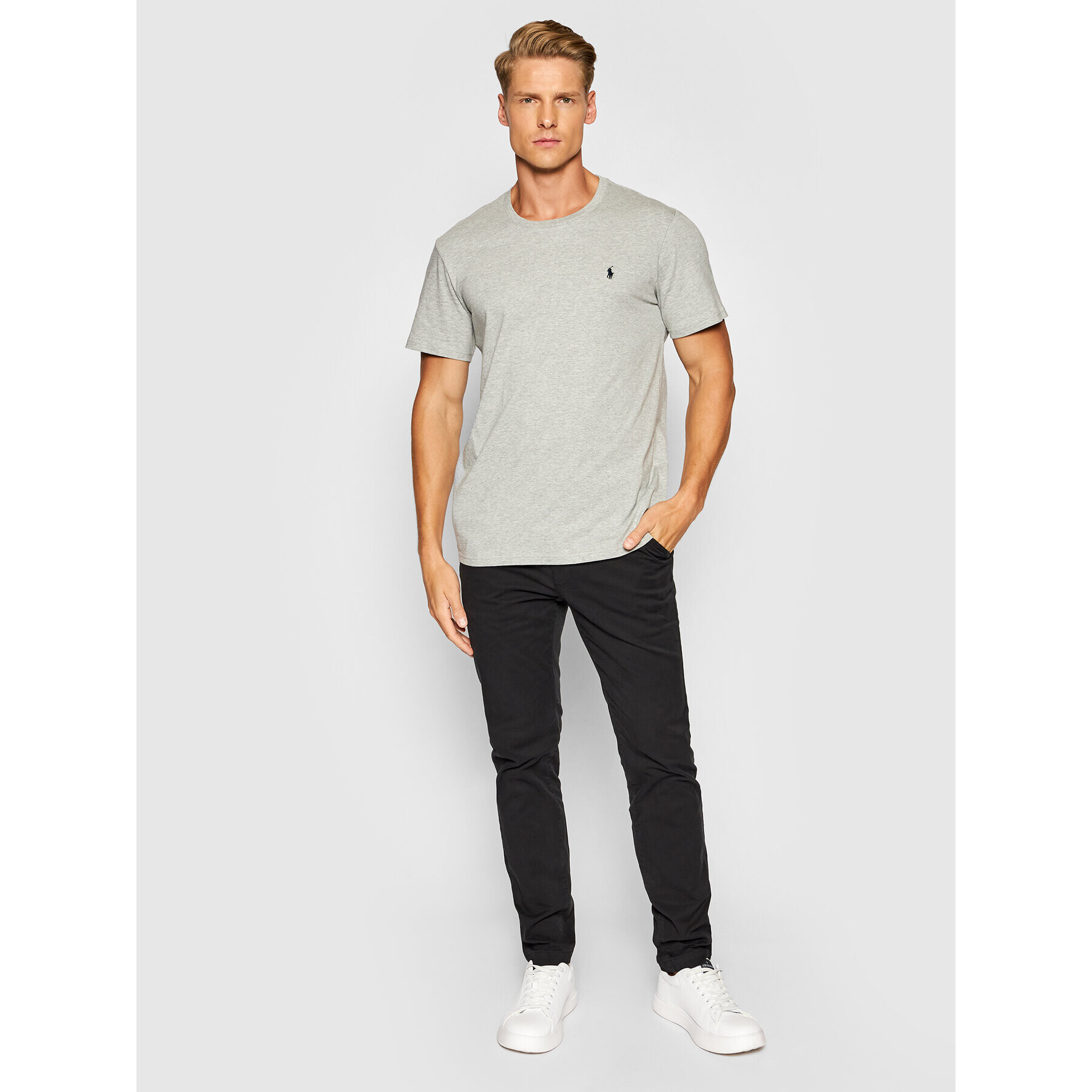 Polo Ralph Lauren Тишърт Sle 714844756003 Сив Regular Fit - Pepit.bg