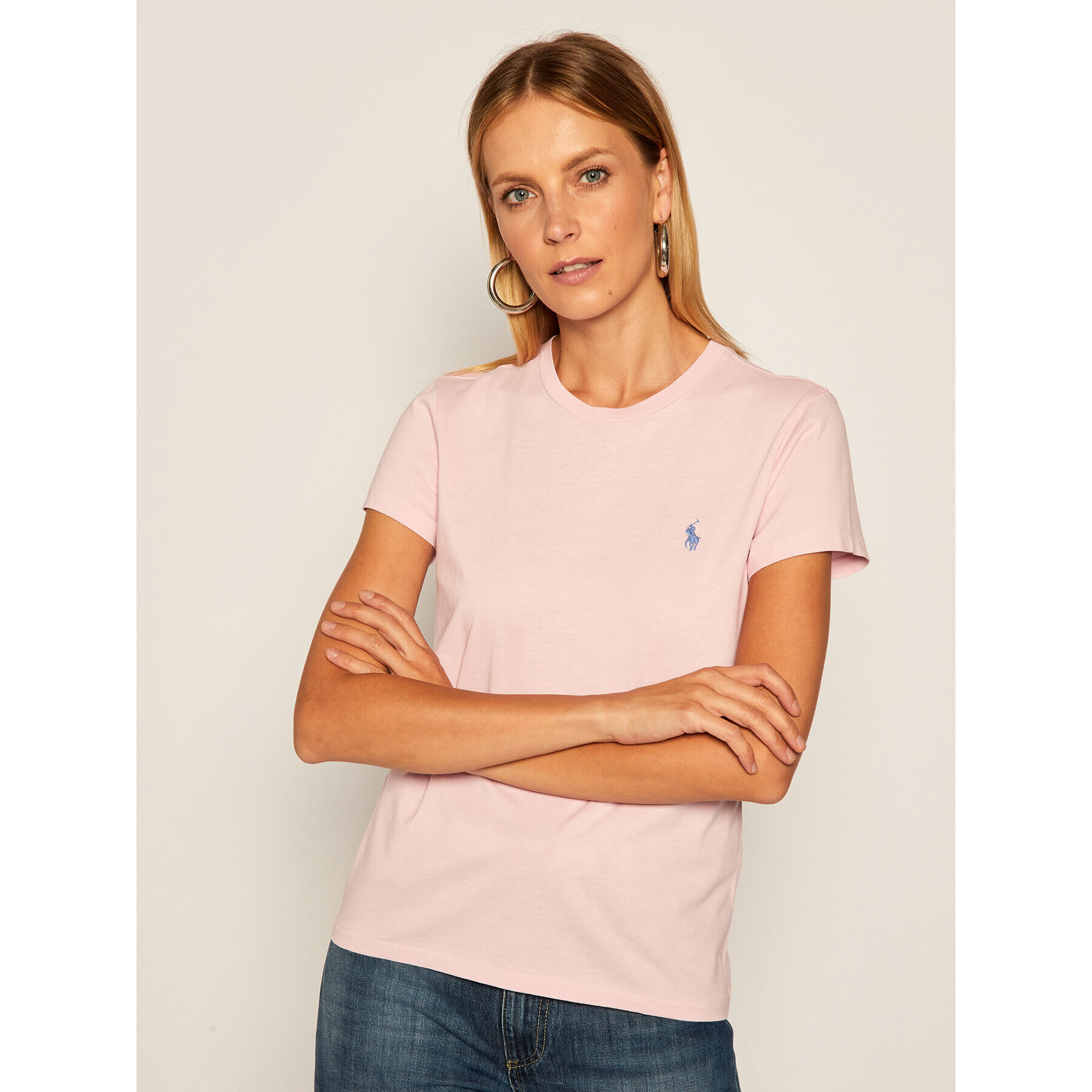 Polo Ralph Lauren Тишърт Ssl 211734144033 Розов Regular Fit - Pepit.bg