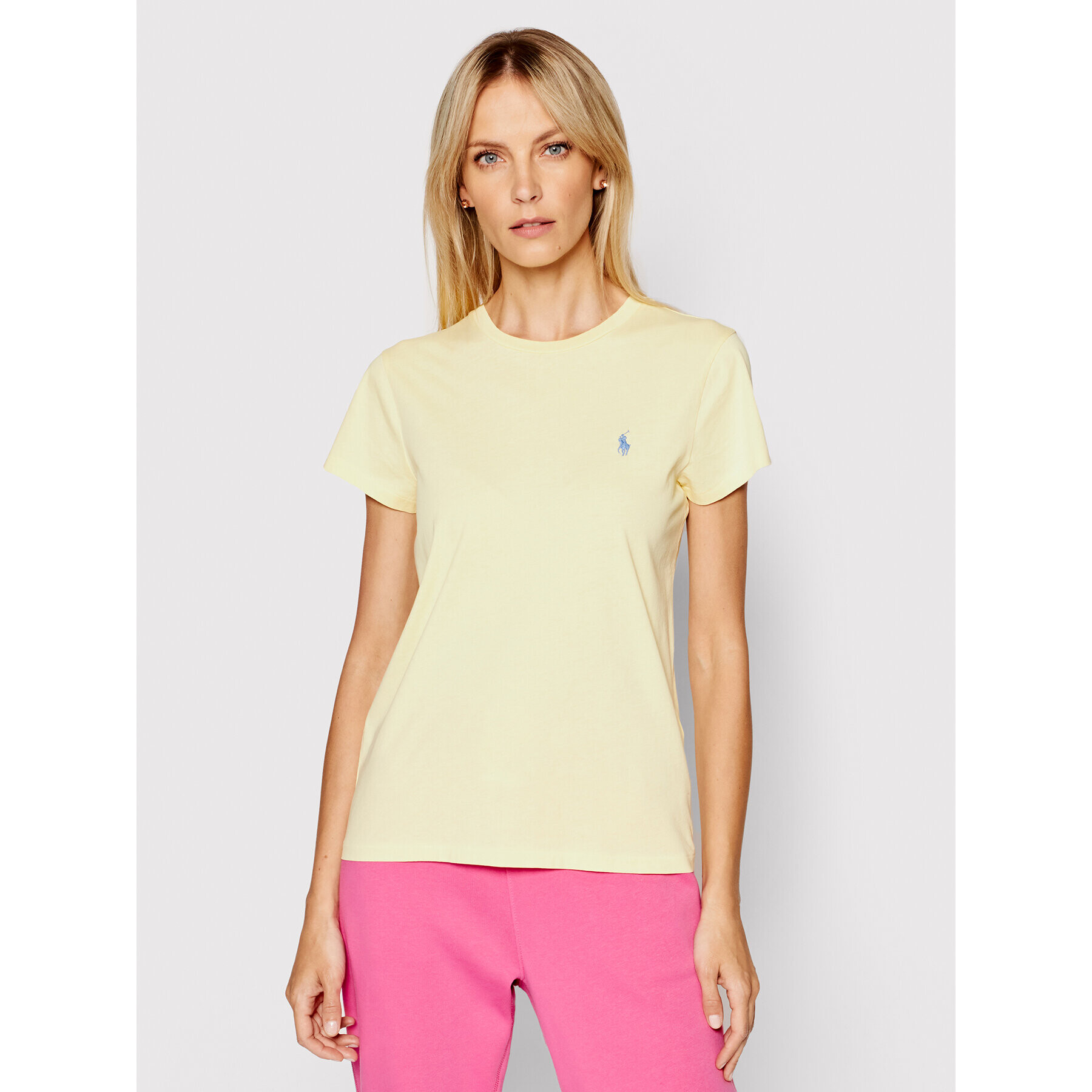 Polo Ralph Lauren Тишърт Ssl 211734144044 Жълт Regular Fit - Pepit.bg