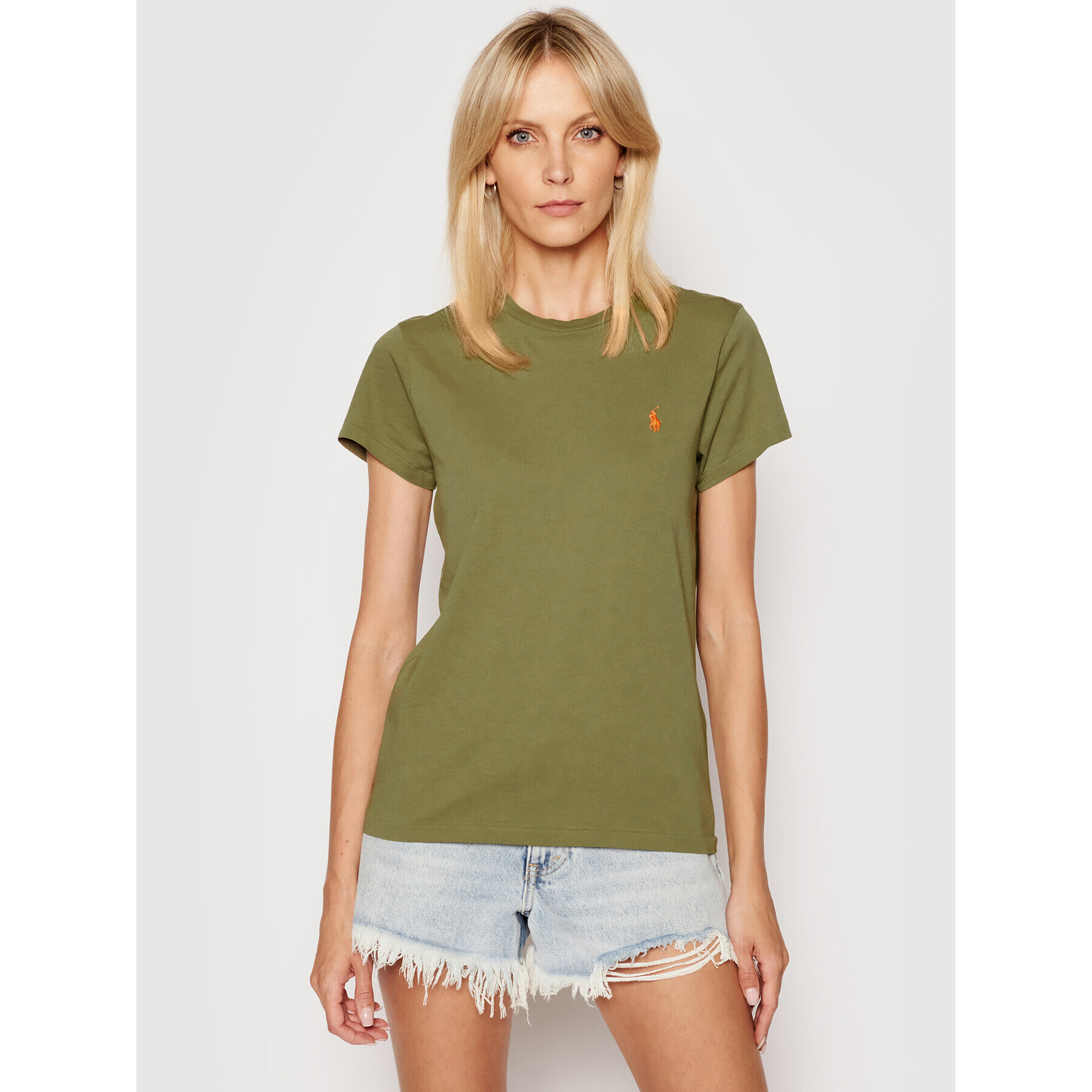 Polo Ralph Lauren Тишърт Ssl 211734144047 Зелен Regular Fit - Pepit.bg