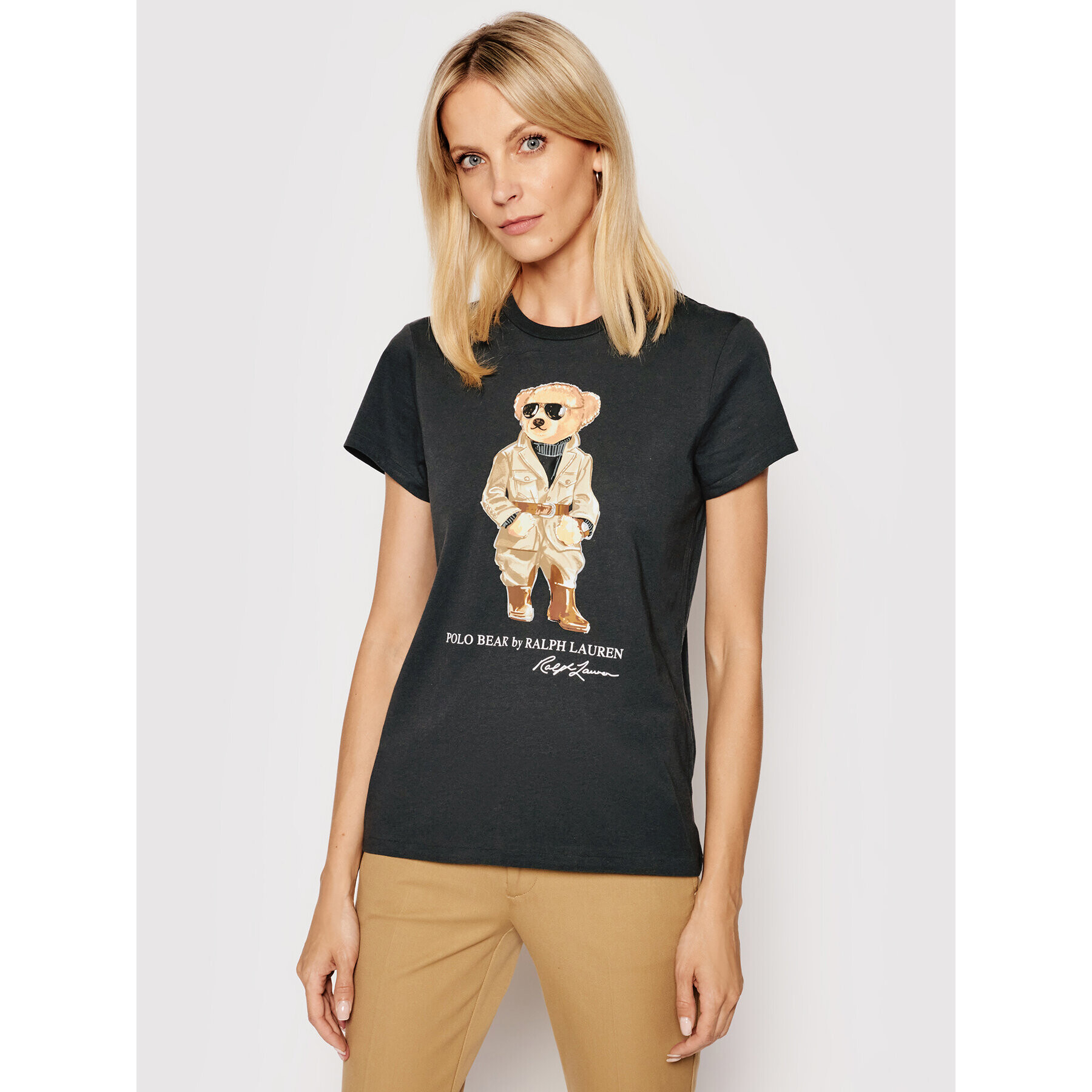 Polo Ralph Lauren Тишърт Ssl 211839165002 Черен Regular Fit - Pepit.bg