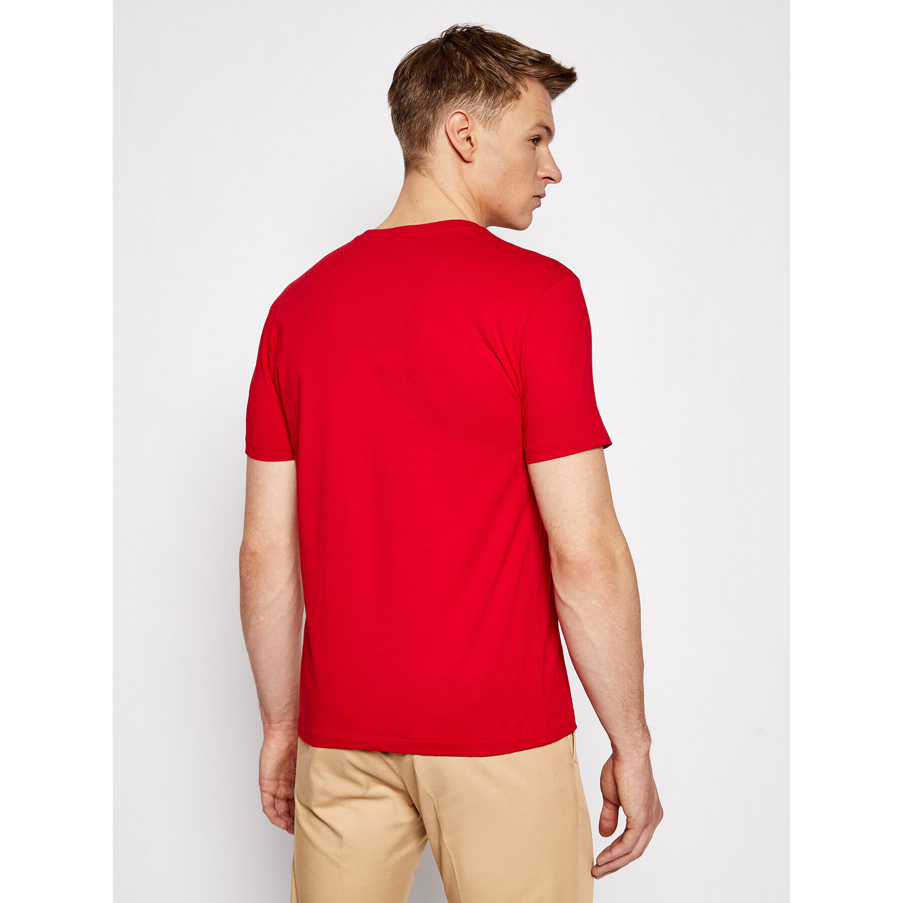 Polo Ralph Lauren Тишърт Ssl 710680785008 Червен Custom Slim Fit - Pepit.bg