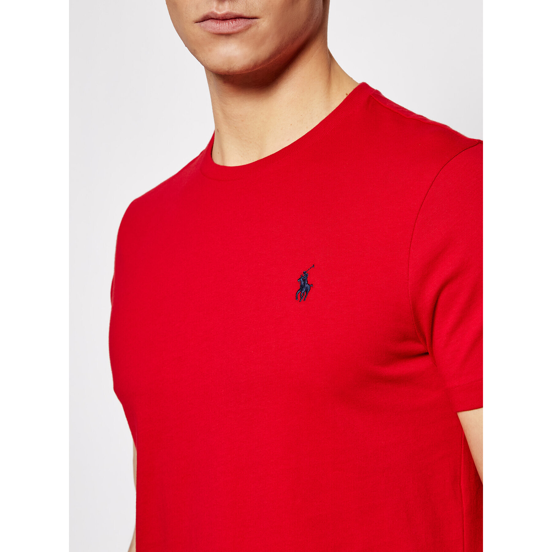Polo Ralph Lauren Тишърт Ssl 710680785008 Червен Custom Slim Fit - Pepit.bg