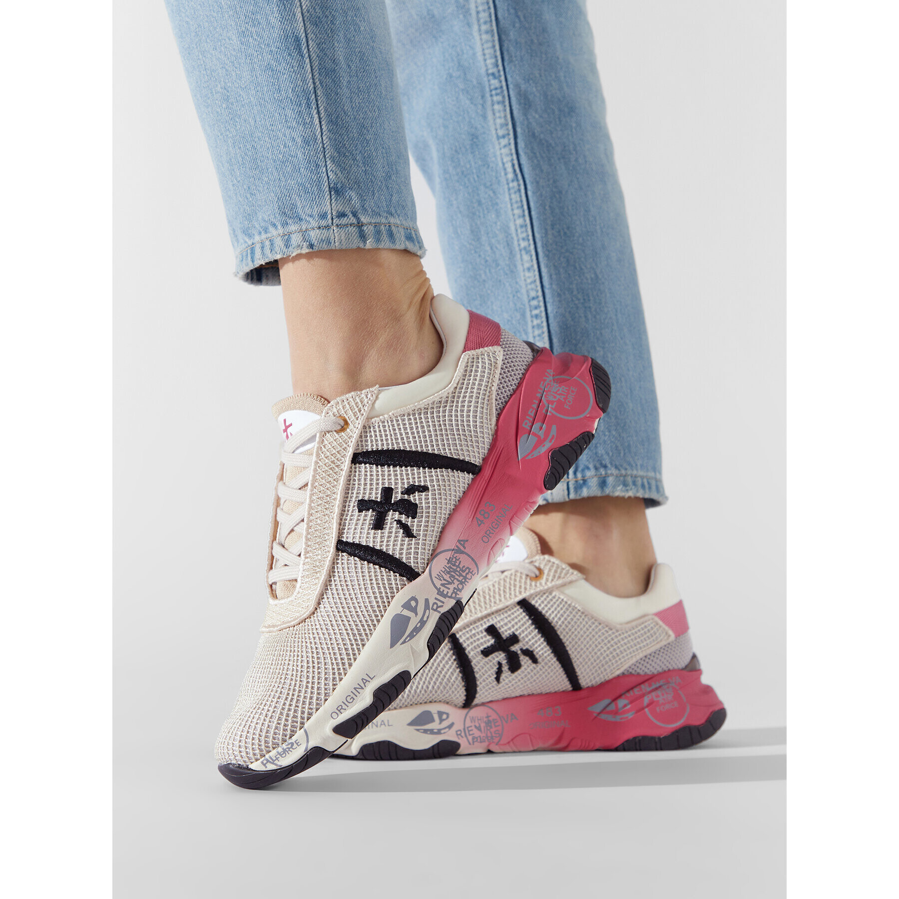 Premiata Сникърси Buff 6090 Бежов - Pepit.bg