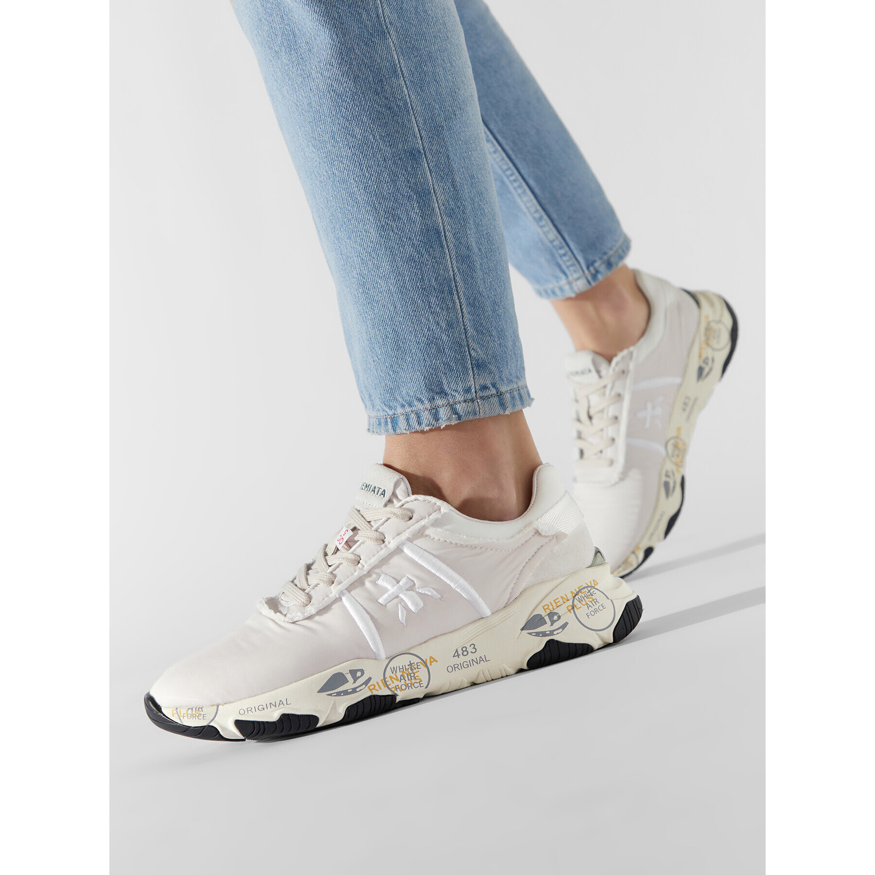Premiata Сникърси Buff 6117 Бежов - Pepit.bg