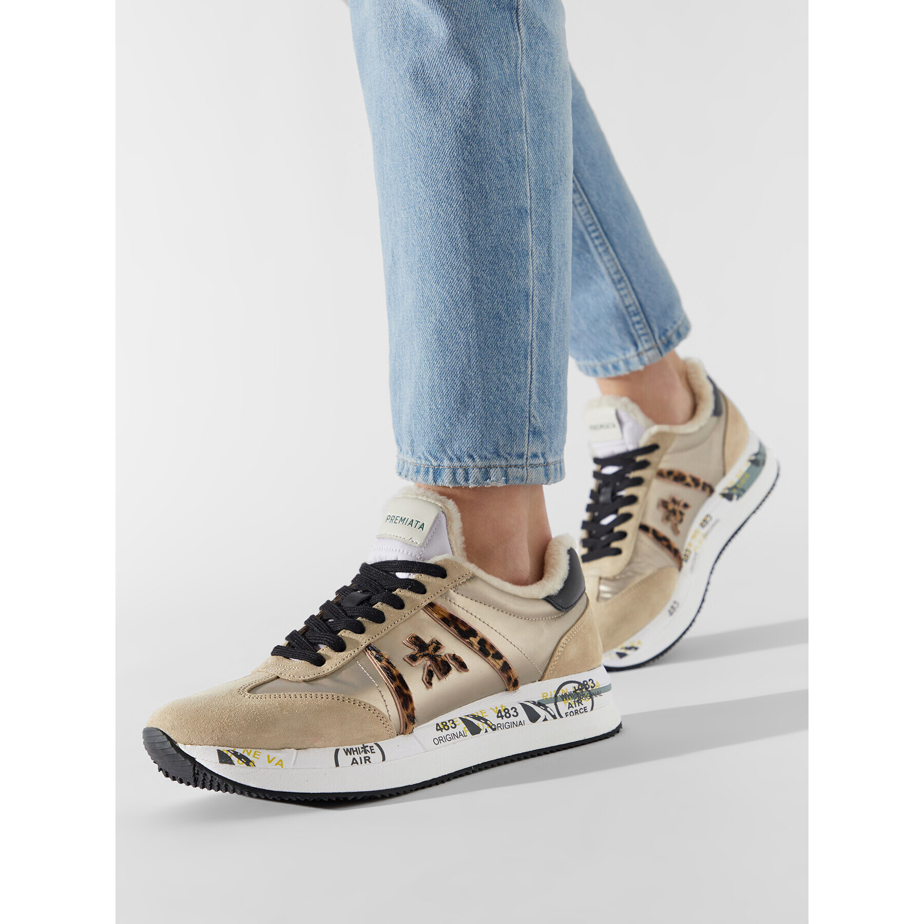 Premiata Сникърси Conny 6099 Бежов - Pepit.bg