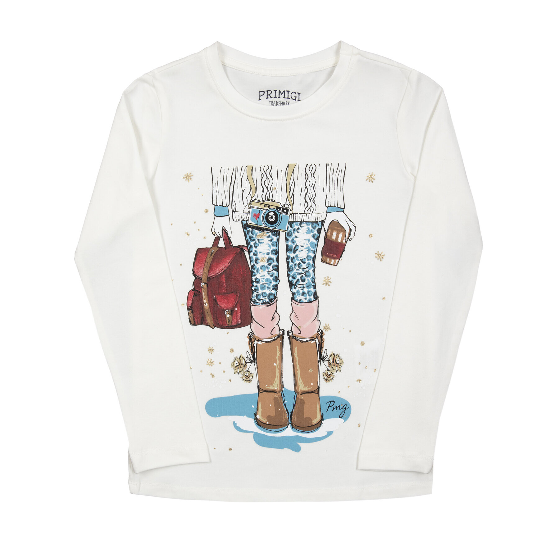 Primigi Блуза 44212581 Бял Regular Fit - Pepit.bg