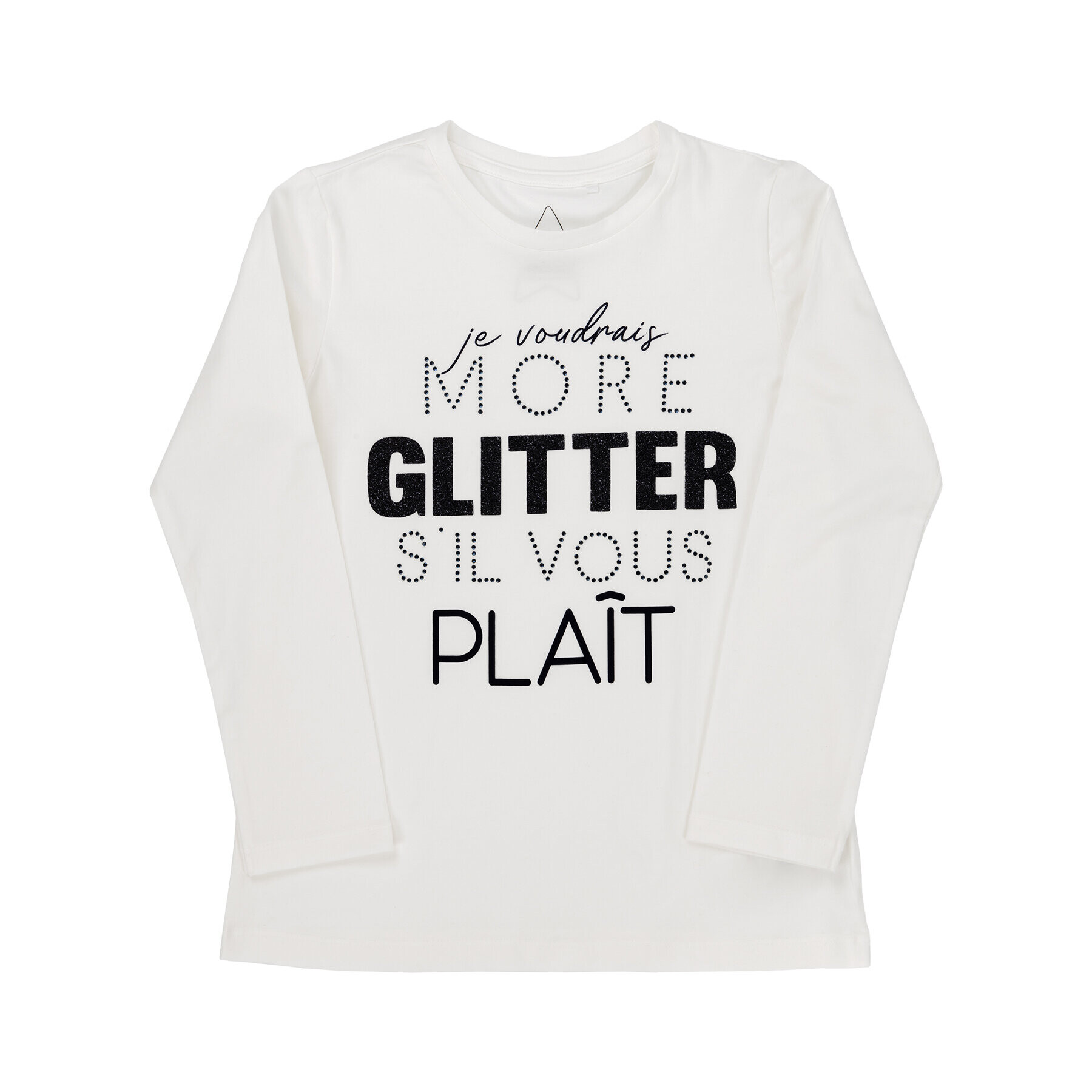 Primigi Блуза BLACK COUTURE More Glitter 44213581 Бял Regular Fit - Pepit.bg