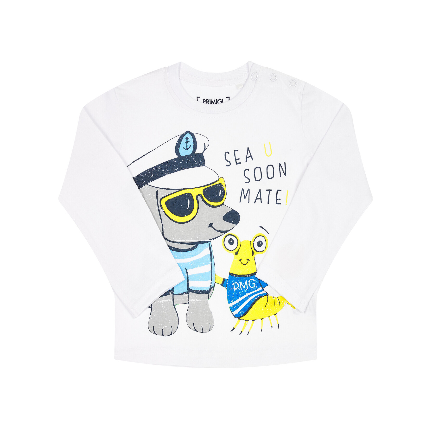 Primigi Блуза Sea Friends 45211009 Бял Regular Fit - Pepit.bg