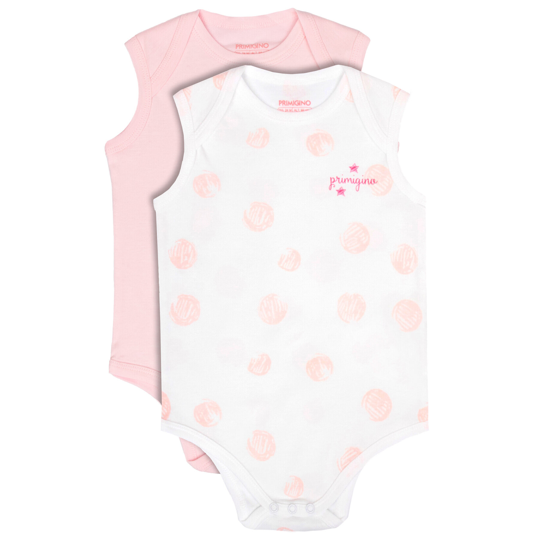 Primigi Комплект от 2 броя детски бодита Basic Girl 43426701 Бял Regular Fit - Pepit.bg