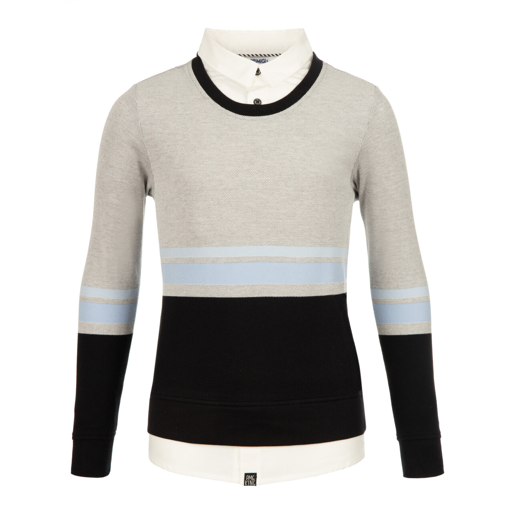 Primigi Пуловер Polo Ml Con Finta Camicia 43212091 Сив Regular Fit - Pepit.bg