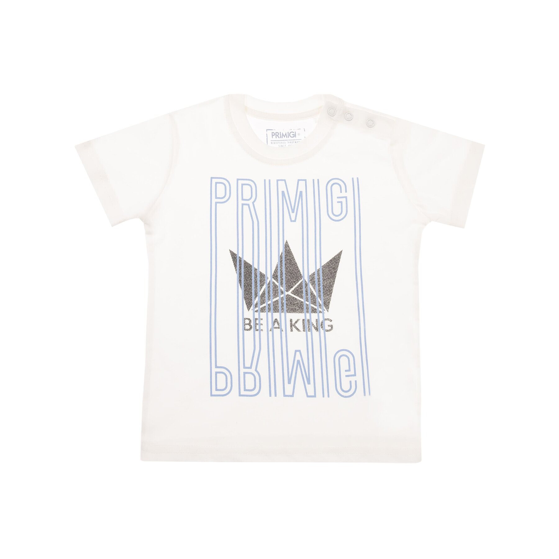 Primigi Тишърт Be A King 43221027 Бял Regular Fit - Pepit.bg