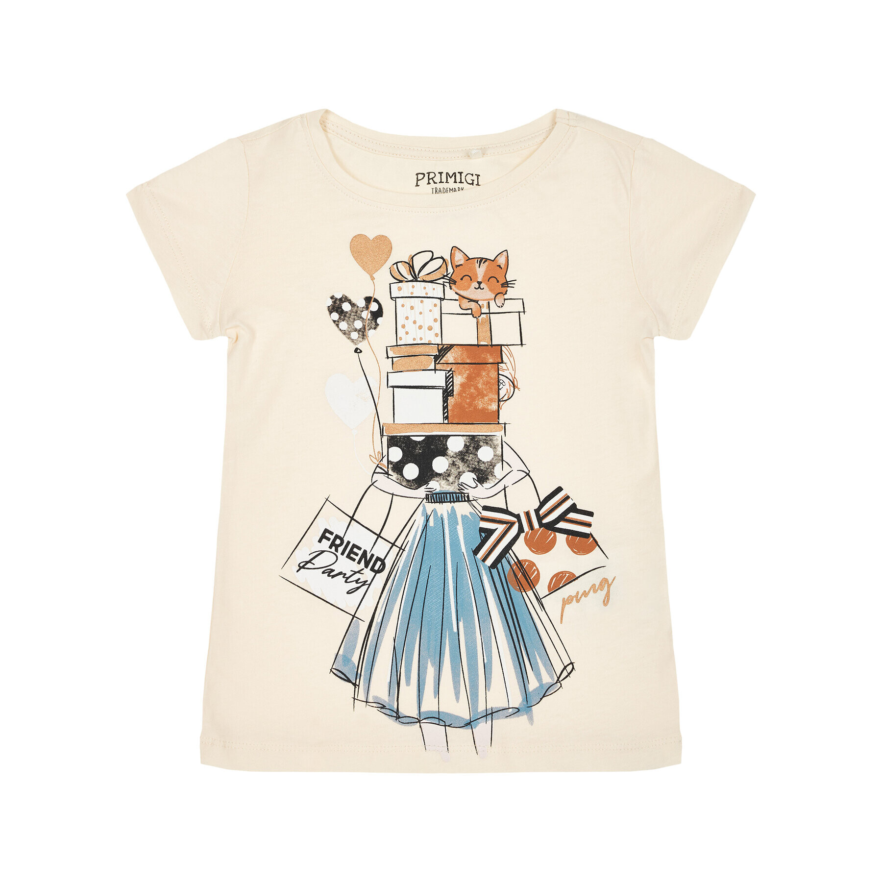 Primigi Тишърт Feel Chic Today 45222507 Бежов Regular Fit - Pepit.bg