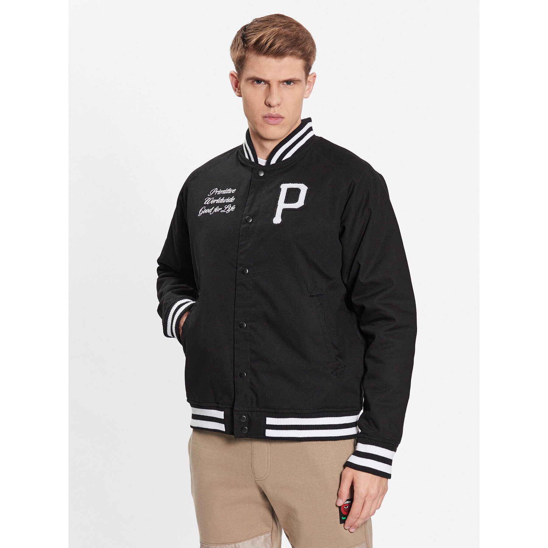 Primitive Яке бомбър Union Varsity PA123104 Черен Regular Fit - Pepit.bg